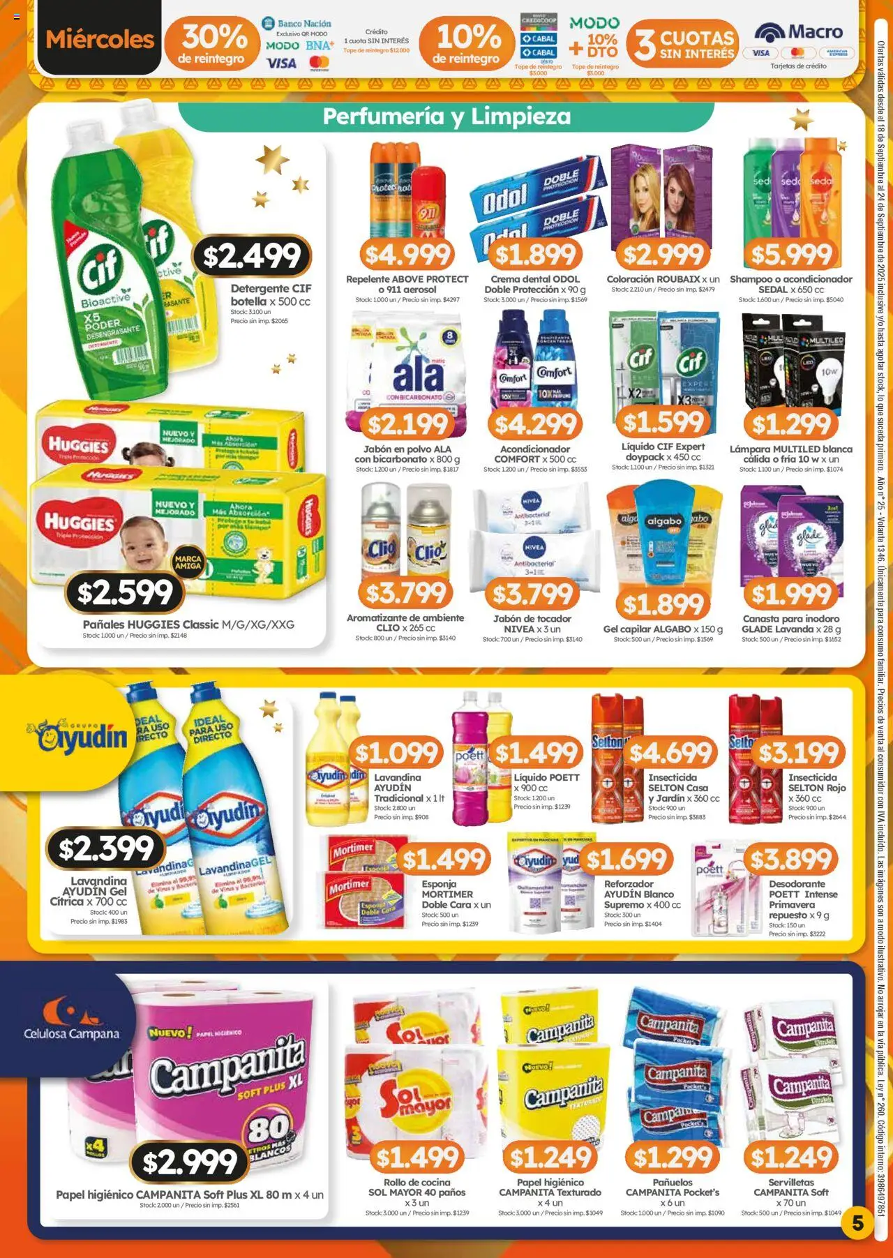 Cordiez ofertas │ válido desde el 18.09.2025 | Página: 5 | Productos: Polvo, Huevo, Pañales, Crema