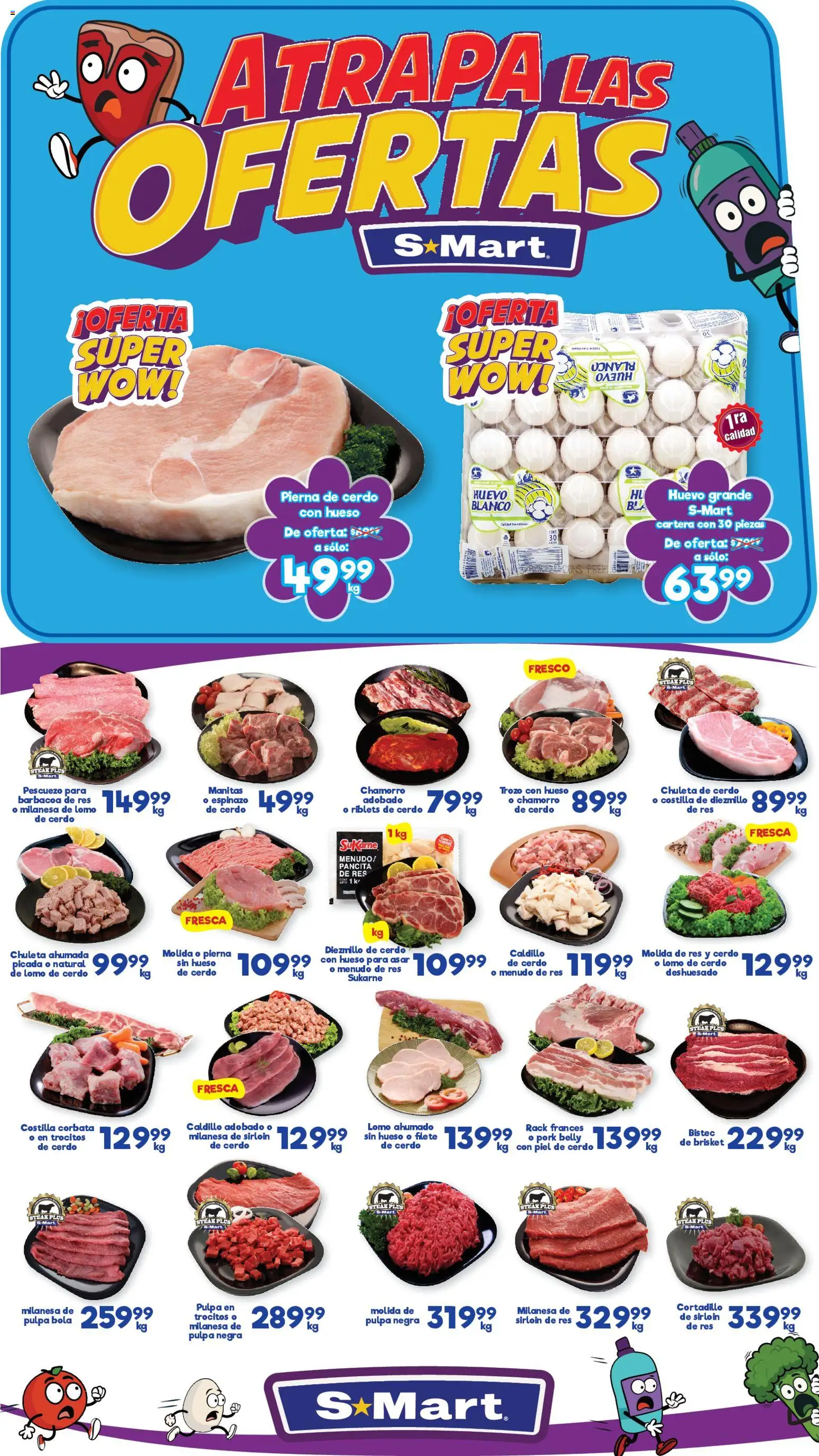 Nuevas ofertas de S-Mart válidas en toda la República Mexicana desde el 20.01.2026. ¡Encuentra las mejores ofertas en S-Mart folleto Ofertas de Feria Juárez! | Página: 1 | Productos: Huevo, Cerdo, Res, Corbata