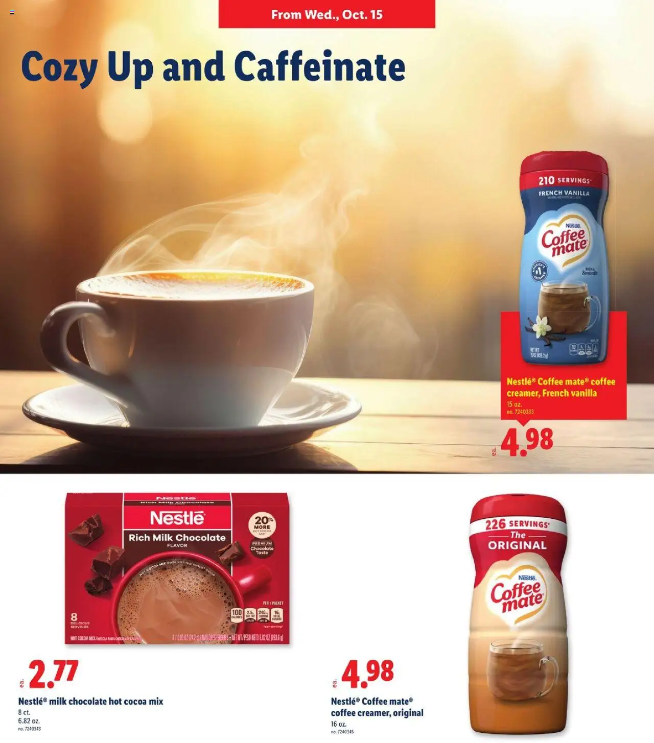 Lidl Weekly Ad - valid from 15.10.2025 | Page: 9 | Products: Milk, Coffee, Chocolate