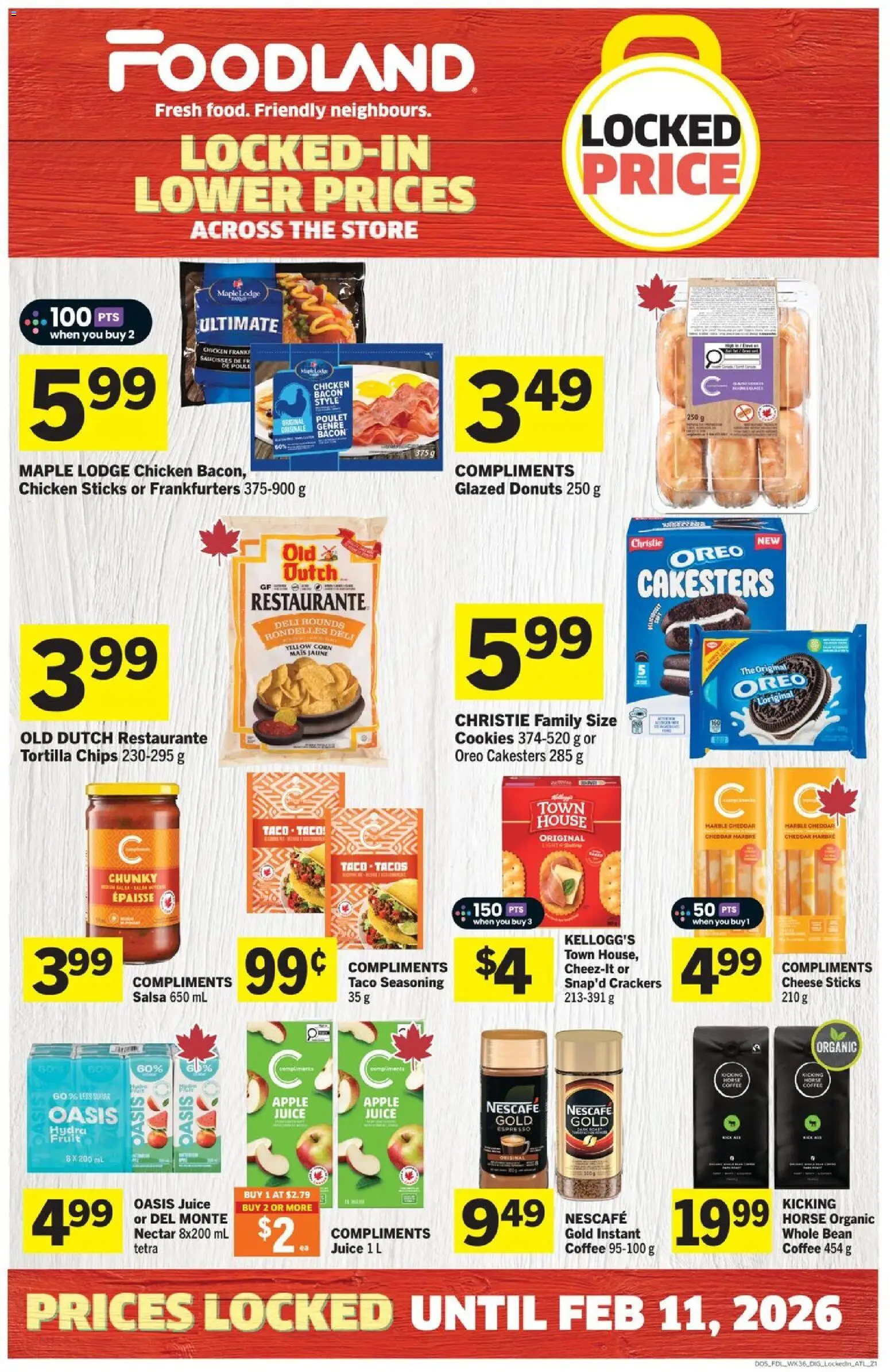 Foodland flyer valid from 01.01.2026 | Page: 7 | Products: Chips, Cookies, Cheese, Coffee