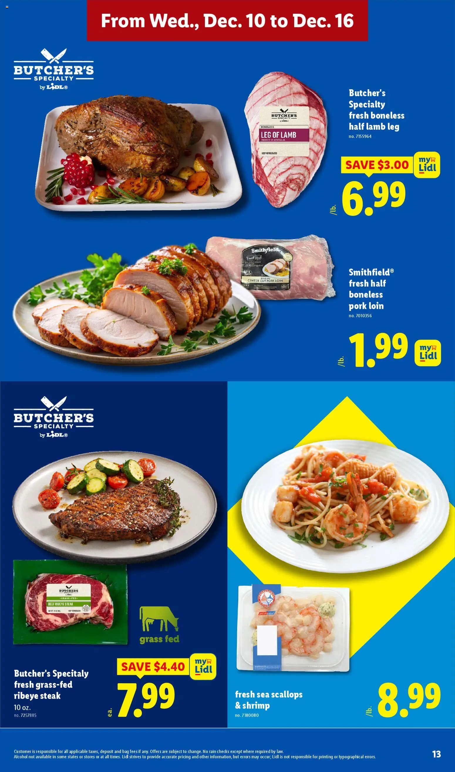 Lidl Weekly Ad - valid from 10.12.2025 | Page: 13 | Products: Pork, Beef, Bag