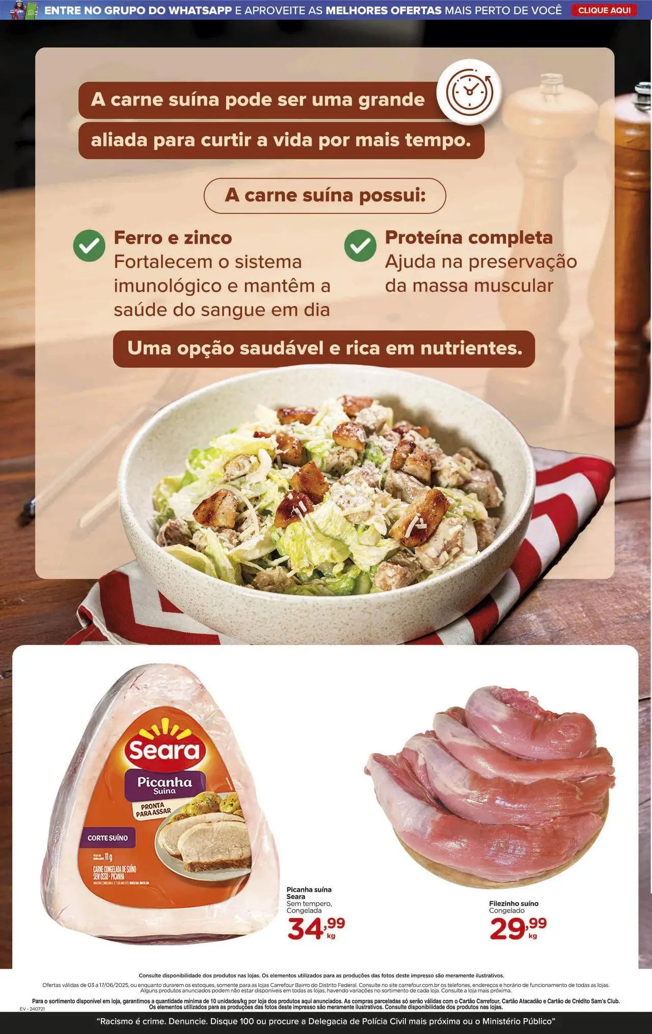 Carrefour Bairro Folheto - válido de 03.06.2025 | Página: 6 | Produtos: Ferro, Picanha, Carne, Massa