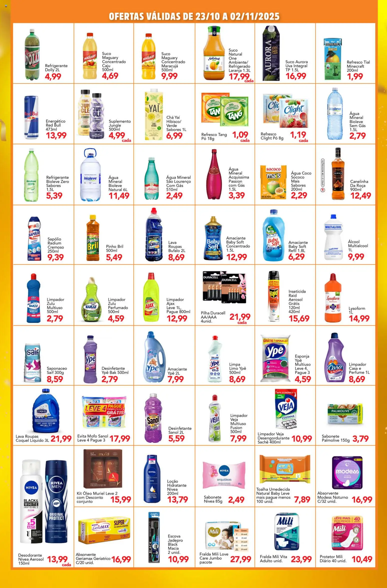 Supermercados Joanin Folheto - válido de 23.10.2025 | Página: 7 | Produtos: Refresco, Suco, Roupas, Toalha umedecida