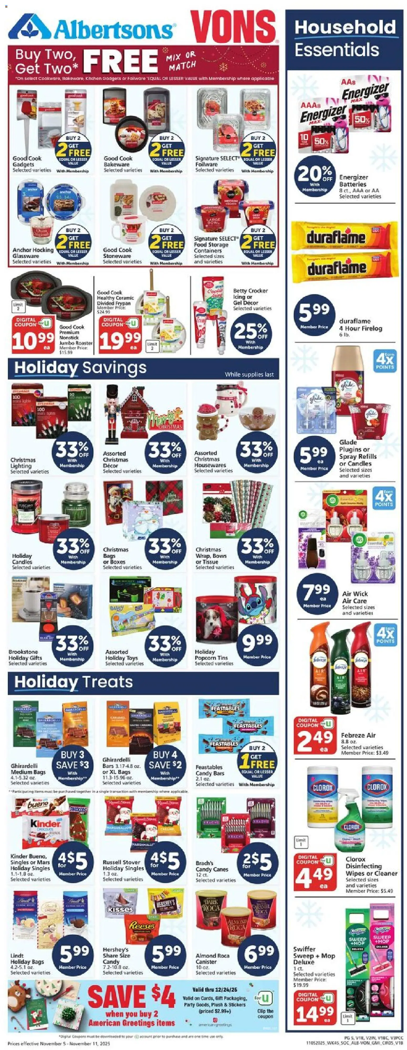 Vons Weekly Ad - valid from 05.11.2025 | Page: 4 | Products: Stickers, Clip, Anchor