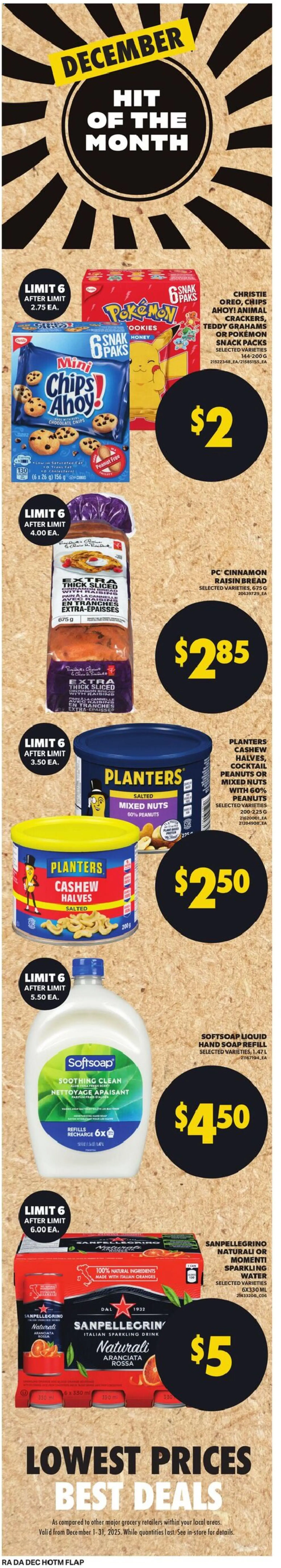 Atlantic Superstore flyer valid from 18.12.2025 | Page: 7 | Products: Chips, Nuts, Bread, Oranges