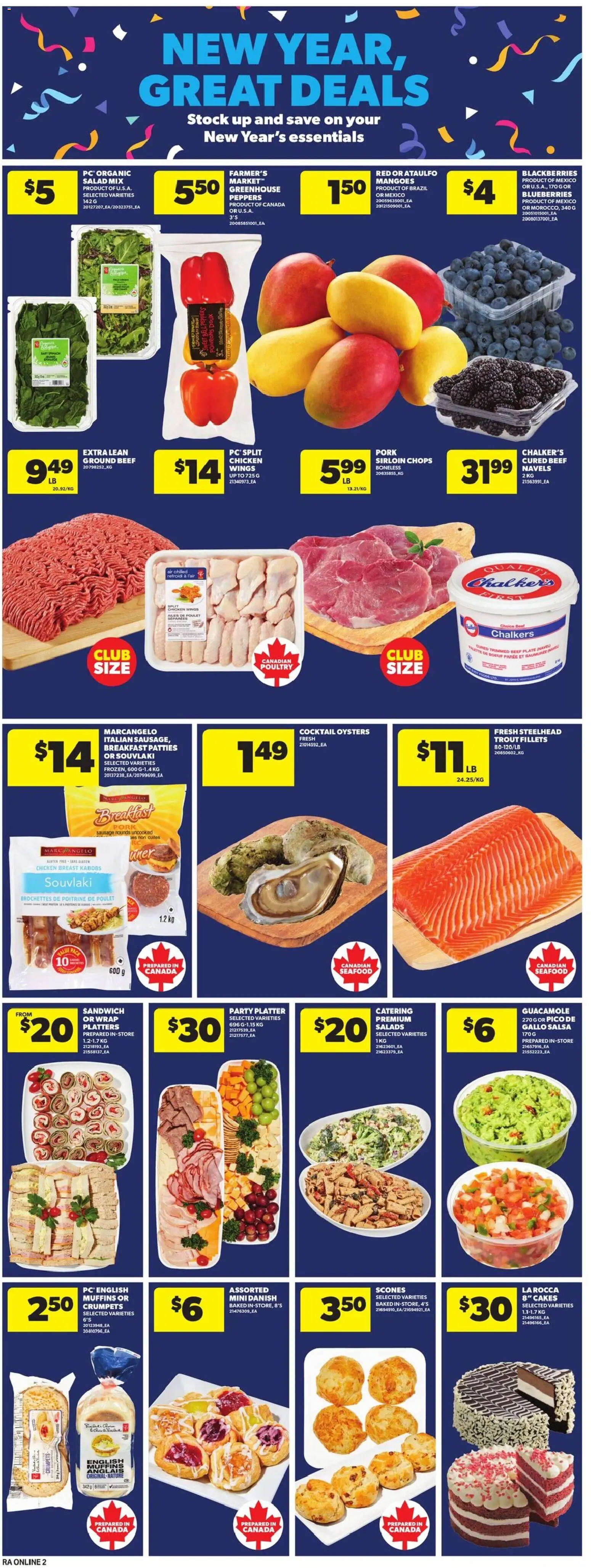 Atlantic Superstore flyer valid from 25.12.2025 | Page: 8 | Products: Beef, Chicken wings, Chicken, Pork