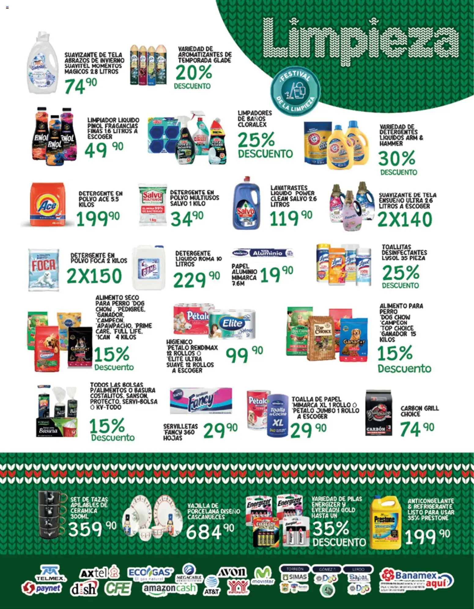 Nuevas ofertas de Alsuper válidas en toda la República Mexicana desde el 26.12.2025. ¡Encuentra las mejores ofertas en Alsuper folleto Laguna! | Página: 5 | Productos: Limpiador, Toalla, Top, Servilletas