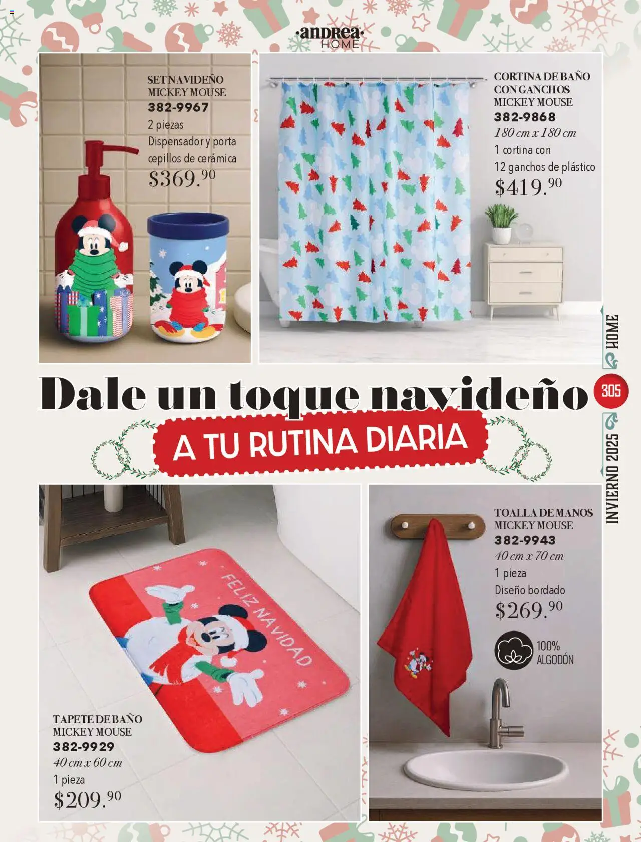 Nuevas ofertas de Andrea válidas en toda la República Mexicana desde el 13.10.2025. ¡Encuentra las mejores ofertas en Andrea - Catálogo Invierno! | Página: 305 | Productos: Mouse, Toalla, Algodón, Tapete