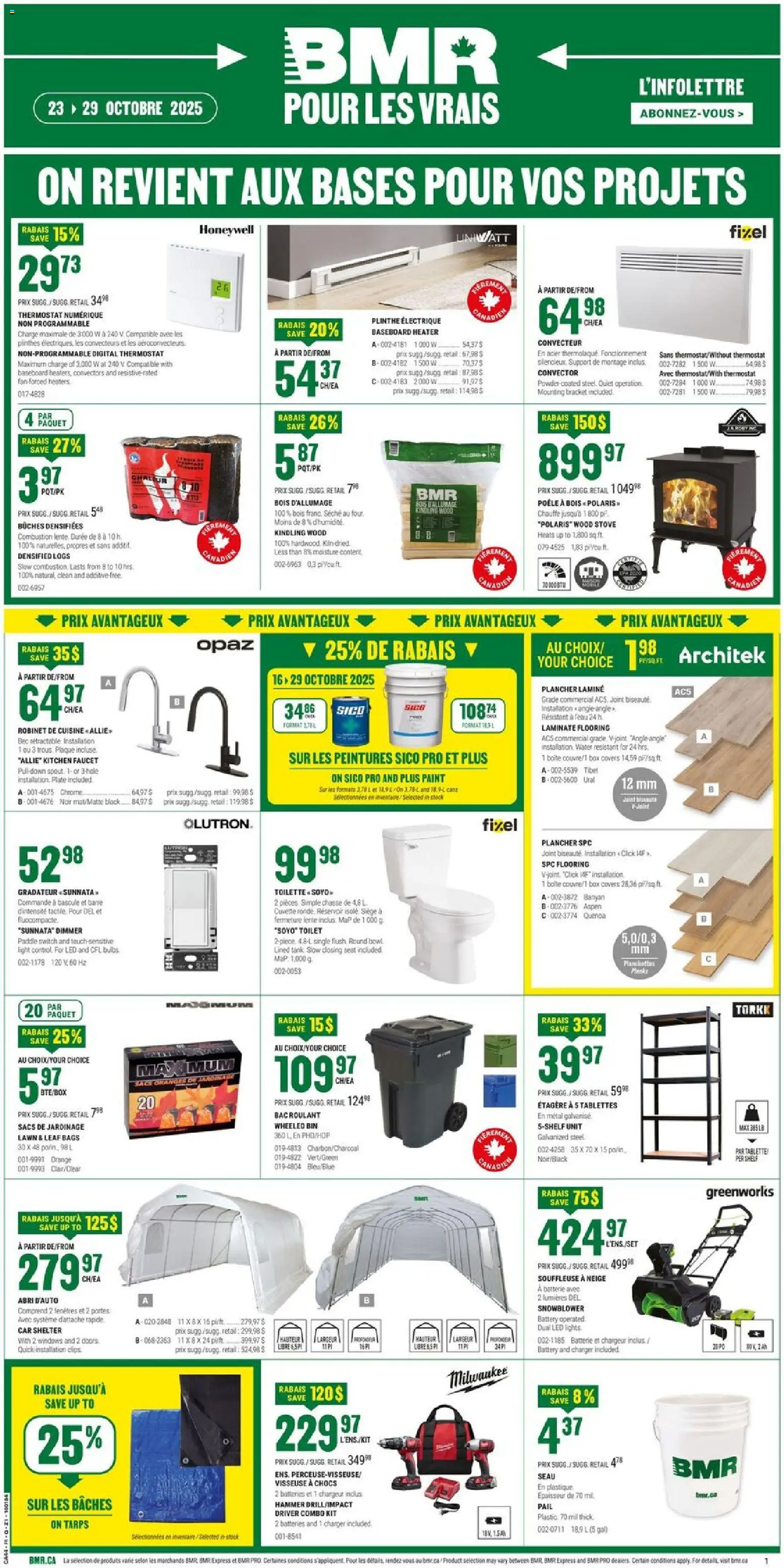 BMR flyer valid from 23.10.2025 | Page: 1 | Products: Stove, Powder, Box, Oranges