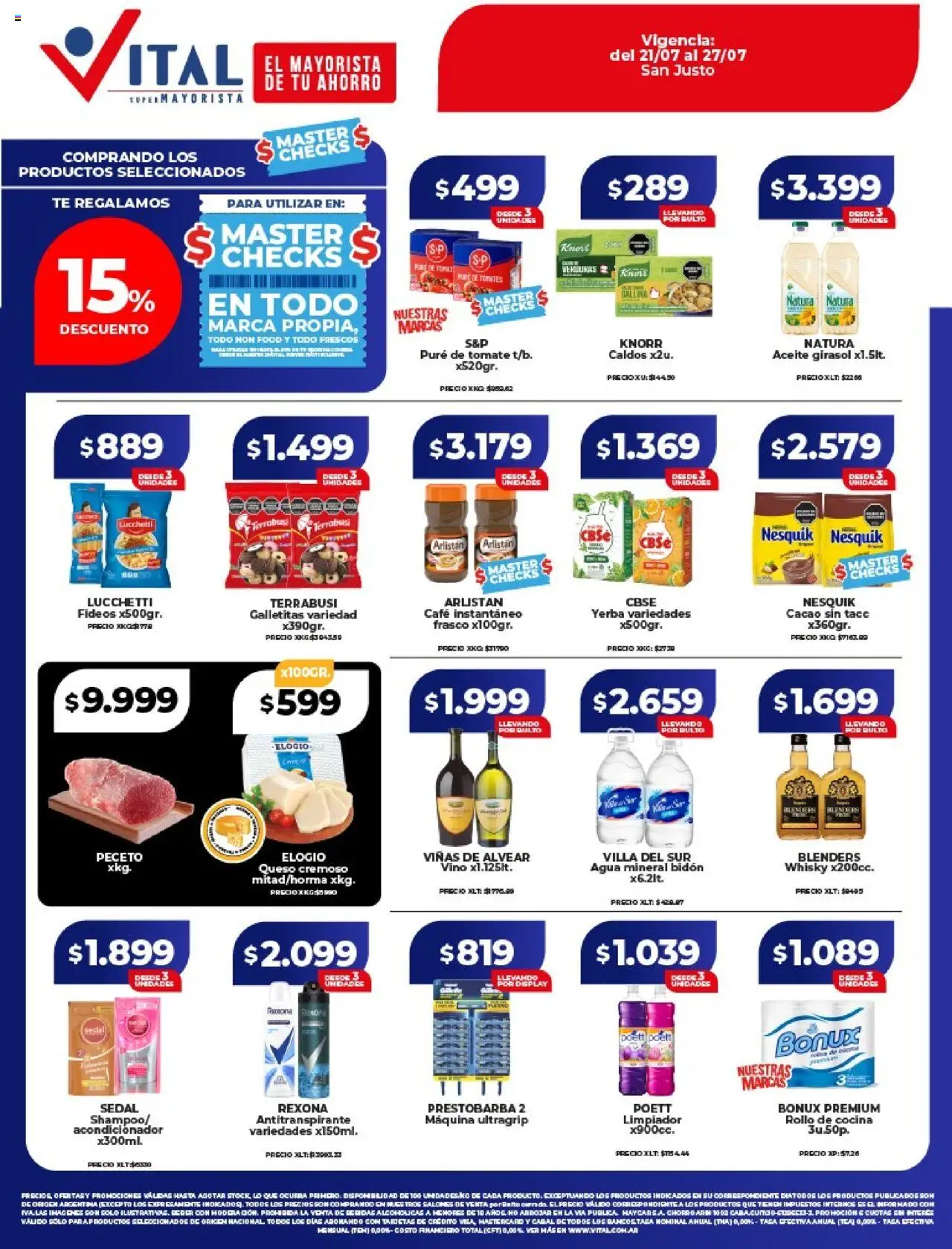 Vital ofertas - San Justo │ válido desde el 21.07.2025 | Página: 1 | Productos: Cocina, Agua, Té, Cacao