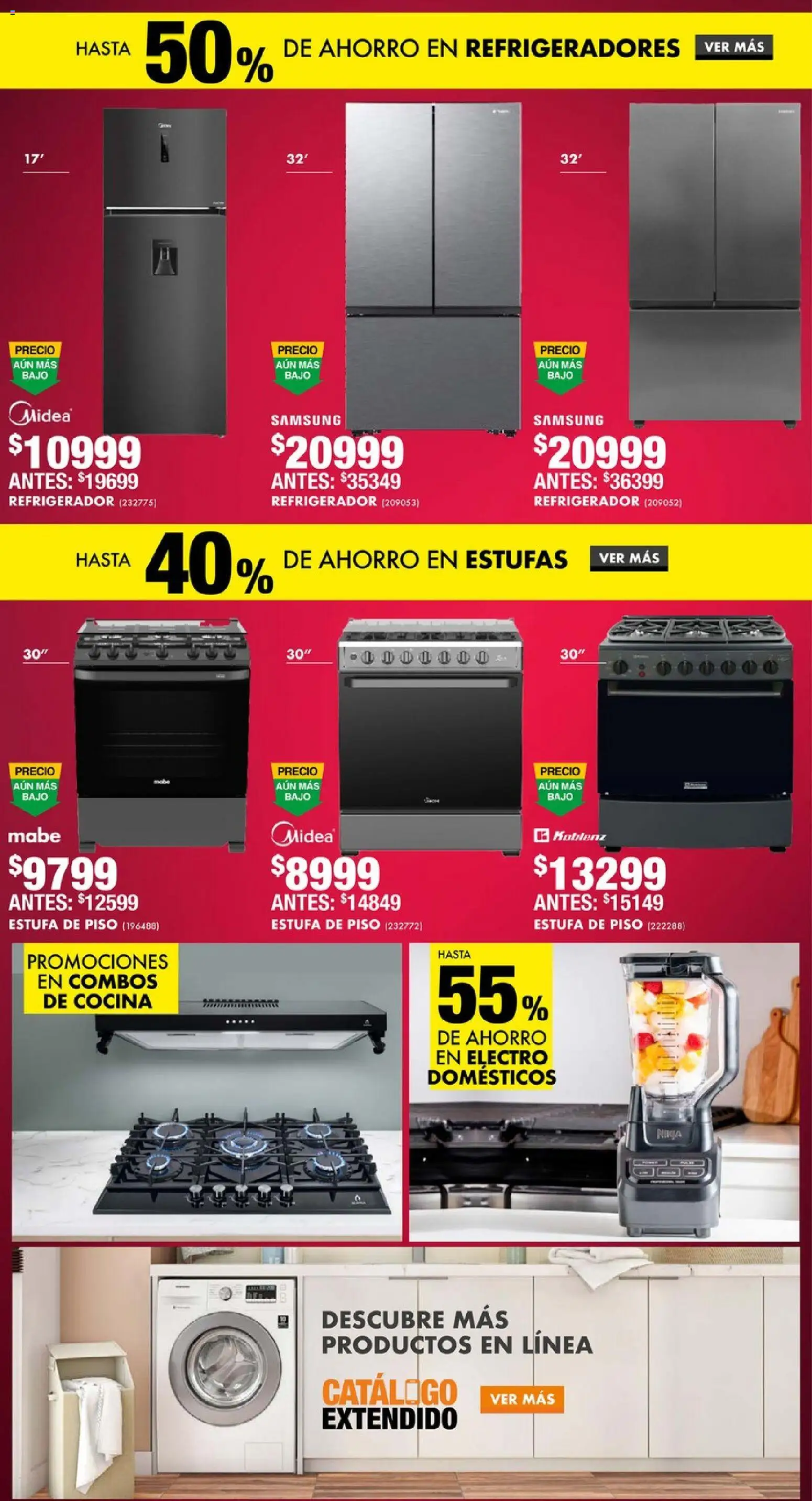 Nuevas ofertas de Home Depot válidas en toda la República Mexicana desde el 07.11.2025. ¡Encuentra las mejores ofertas en Home Depot catálogo! | Página: 3 | Productos: Refrigerador, Cocina