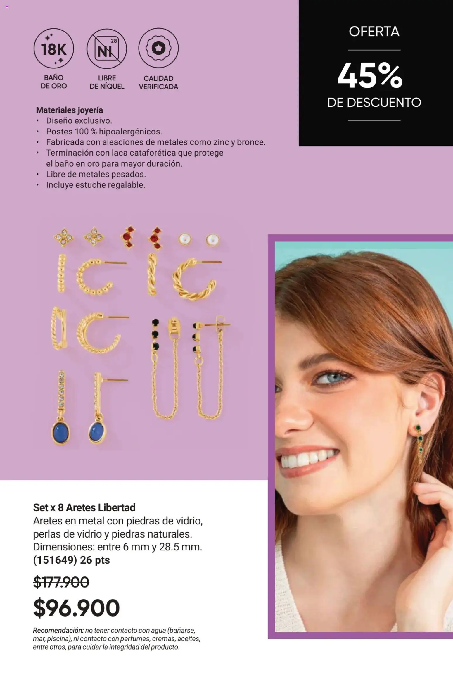 Avon revista - valida desde el 01.02.2026 | Página: 47 | Productos: Agua, Estuche, Aretes, Baño