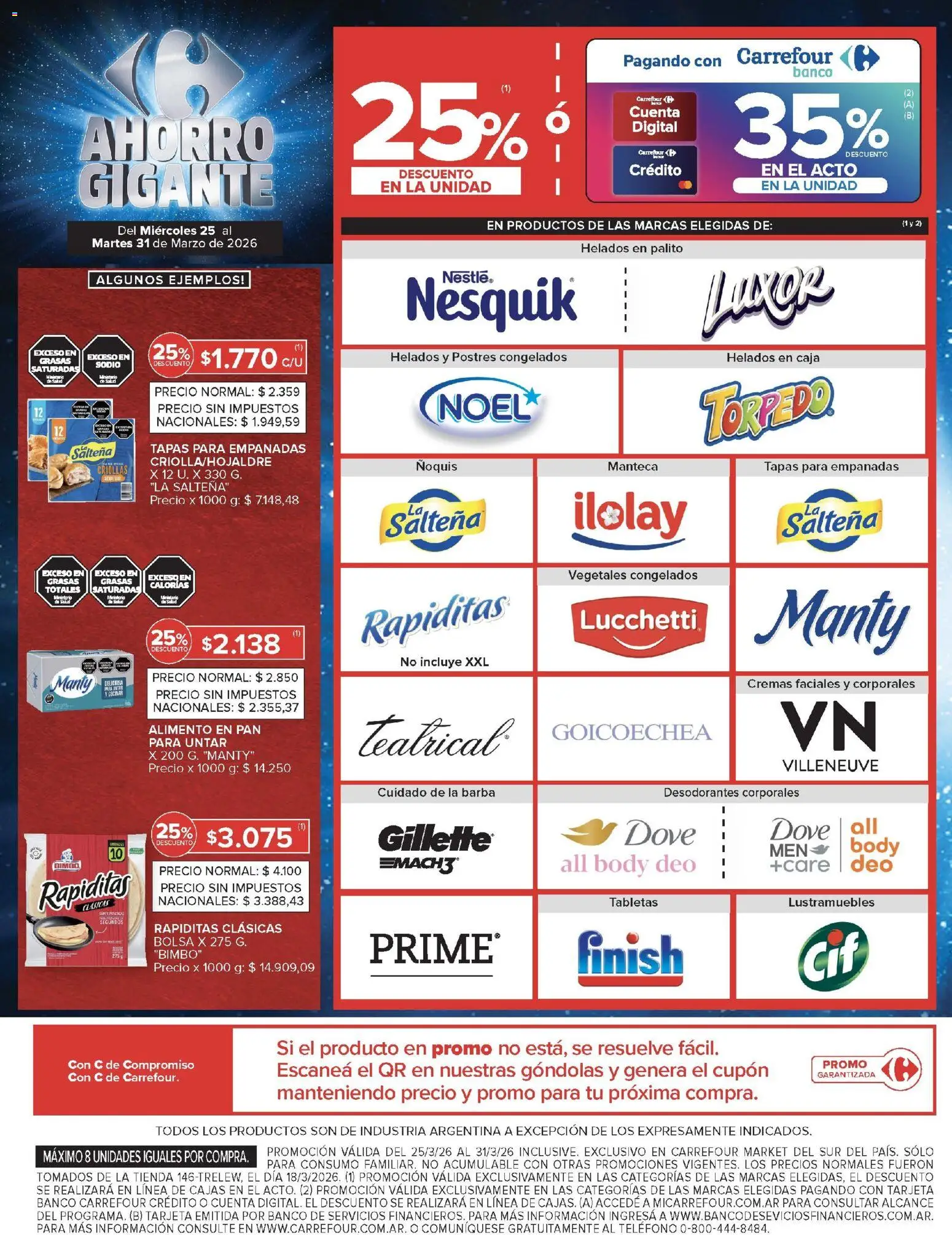 Carrefour Market catálogo │ válido desde el 25.03.2026 | Página: 11 | Productos: Teléfono, Bolsa, Caja, Ñoquis