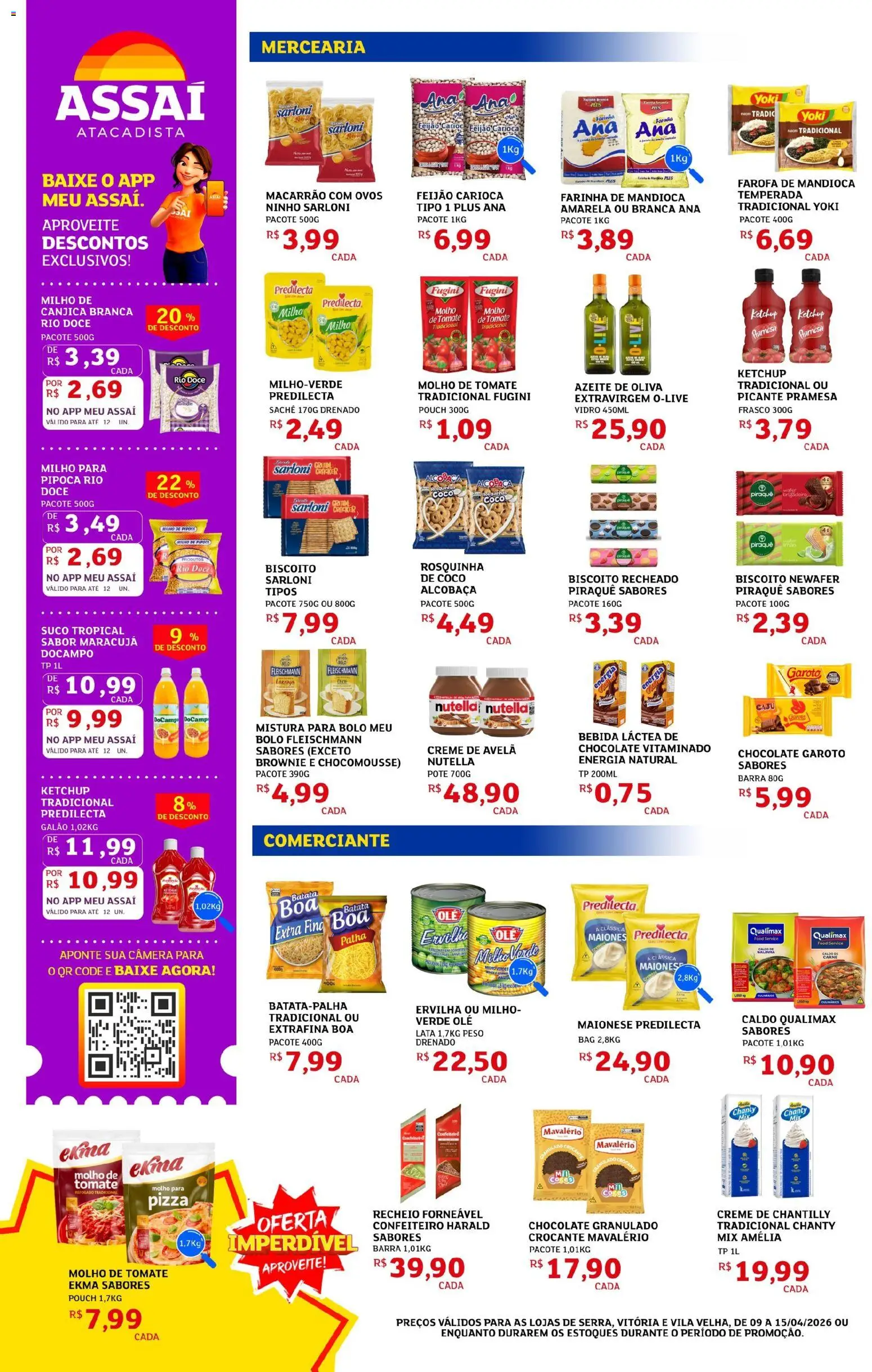 Assaí Atacadista Folheto - válido de 09.04.2026 | Página: 2 | Produtos: Suco, Creme, Bebida, Rosquinha