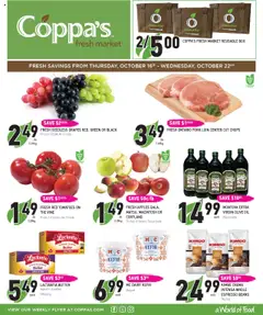 Preview of Coppas Fresh Market weekly flyer / circulaire from shop Coppas Fresh Market valid from 16.10.2025