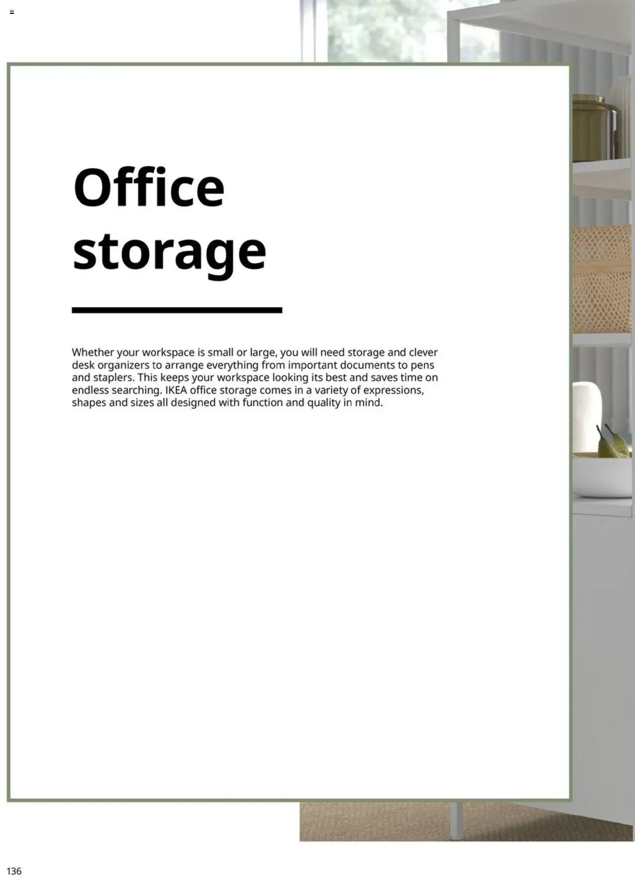 IKEA Office Brochure 2025 - valid from 01.03.2025 | Page: 136 | Products: Desk