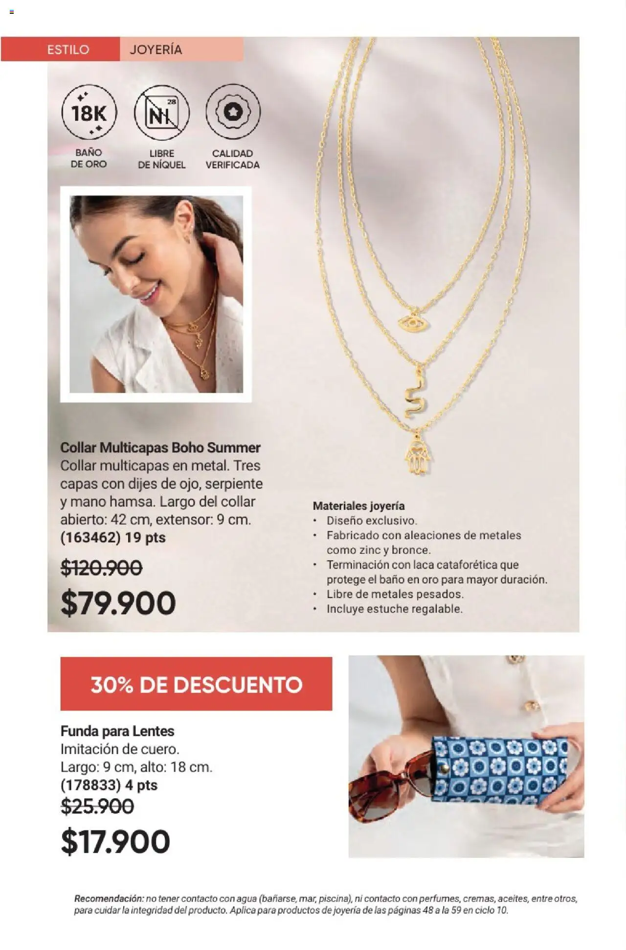 Avon revista - valida desde el 18.06.2025 | Página: 51 | Productos: Agua, Estuche, Baño, Collar