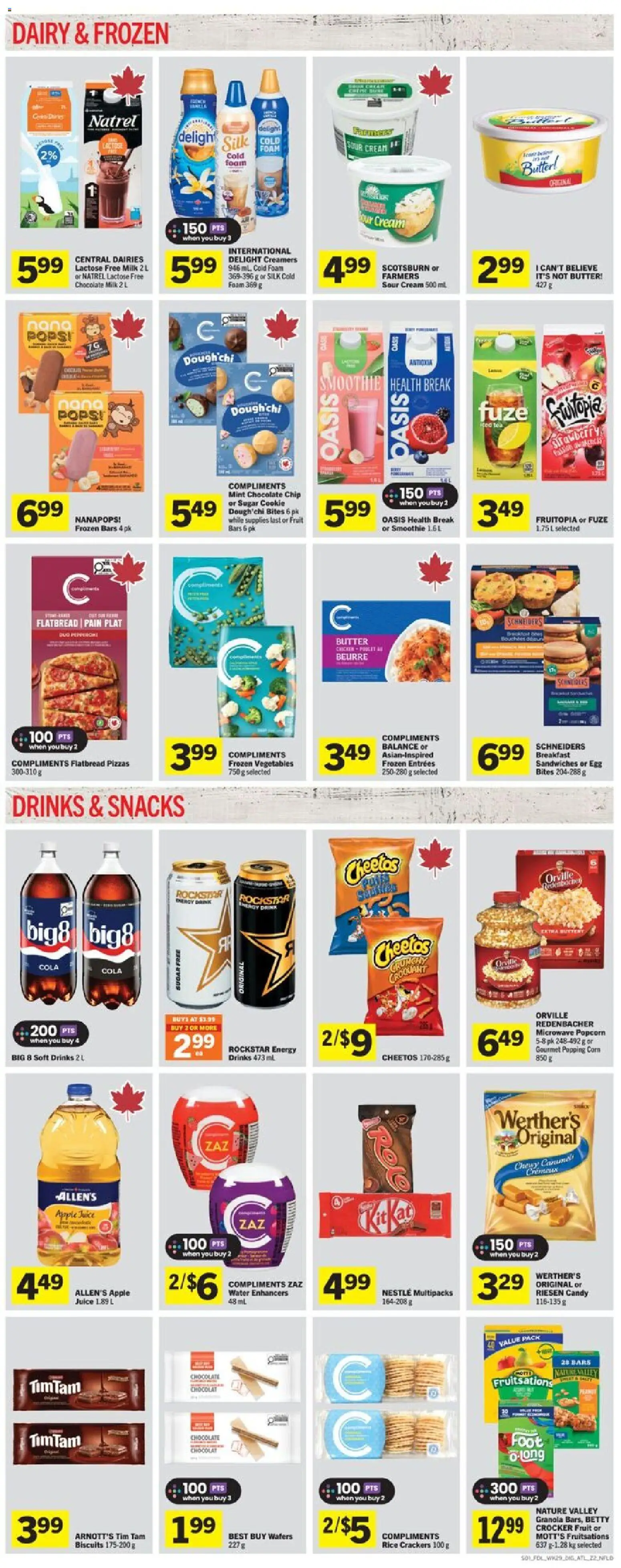 Foodland flyer valid from 13.11.2025 | Page: 7 | Products: Sour cream, Cream, Butter, Juice