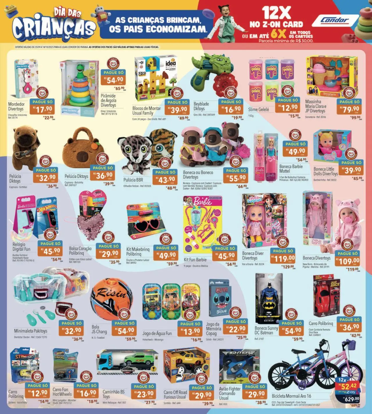Supermercados Condor Folheto - válido de 25.09.2025 | Página: 27 | Produtos: Pelúcia, Relógio, Monster, Vestido