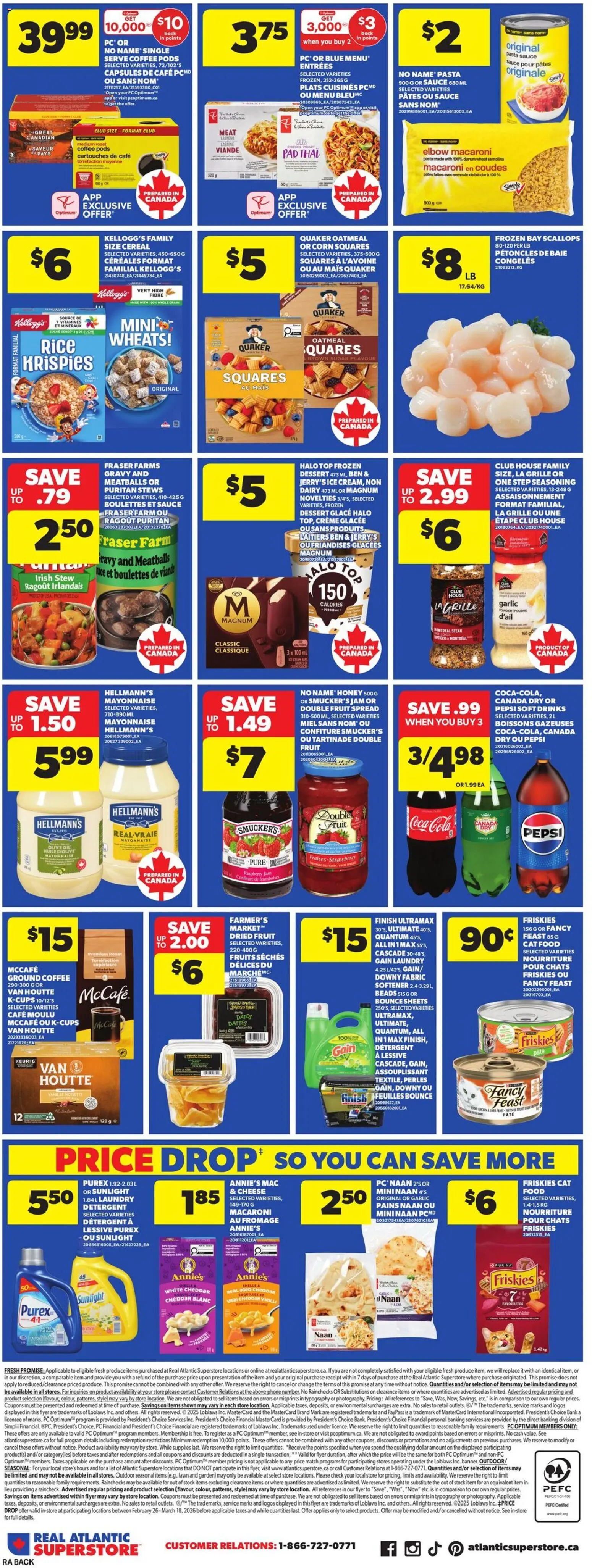 Atlantic Superstore flyer valid from 12.03.2026 | Page: 4 | Products: Rice, Pasta, Detergent, Cheese