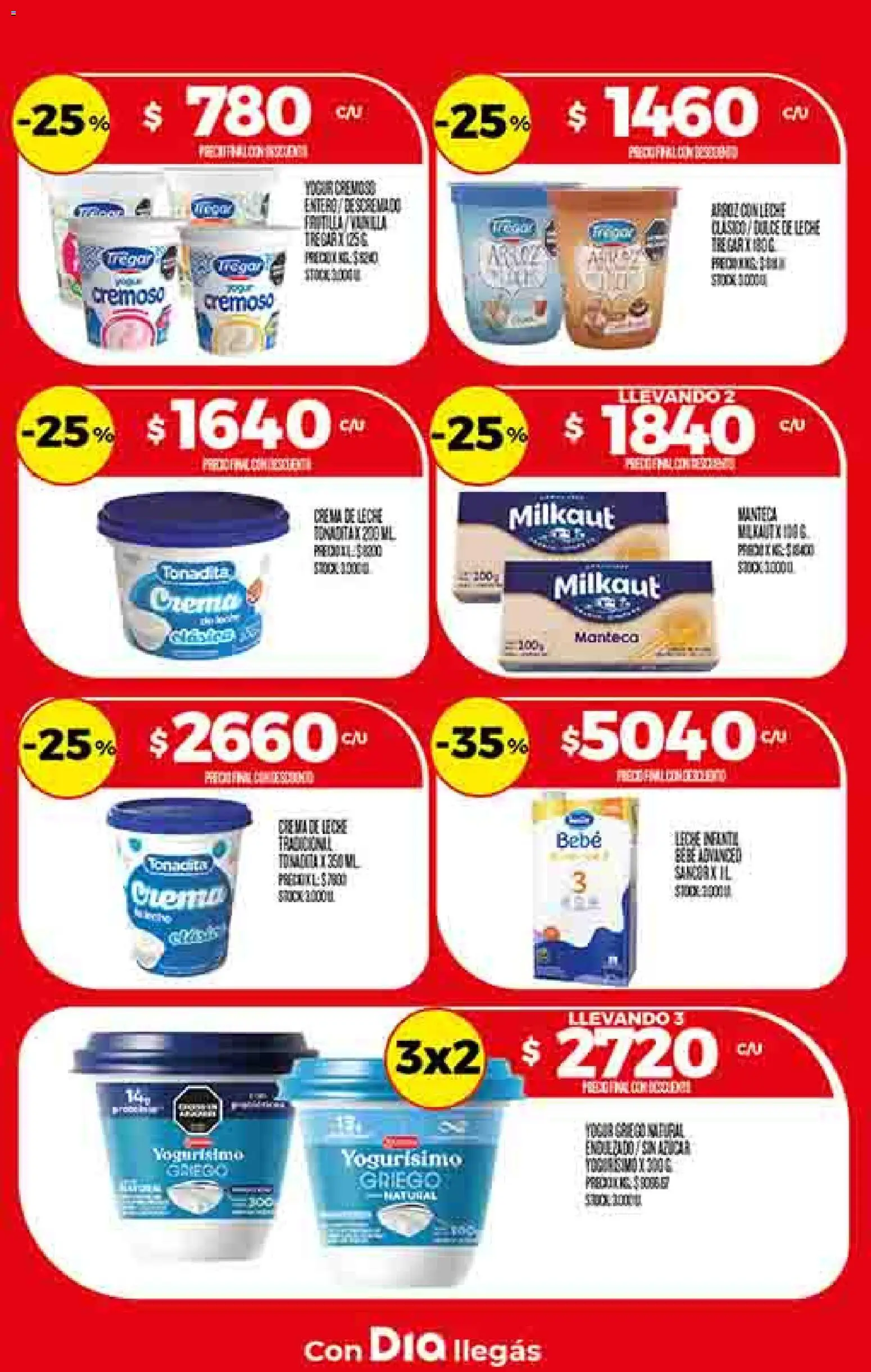 Supermercado DIA Ofertas │ válido desde el 18.02.2026 | Página: 15 | Productos: Leche, Manteca, Arroz, Crema