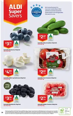 Preview of Aldi Black Friday - valid from 26.11.2025 | Page: 30 | Products: Tomatoes, Mushrooms, Fruits, Blueberries