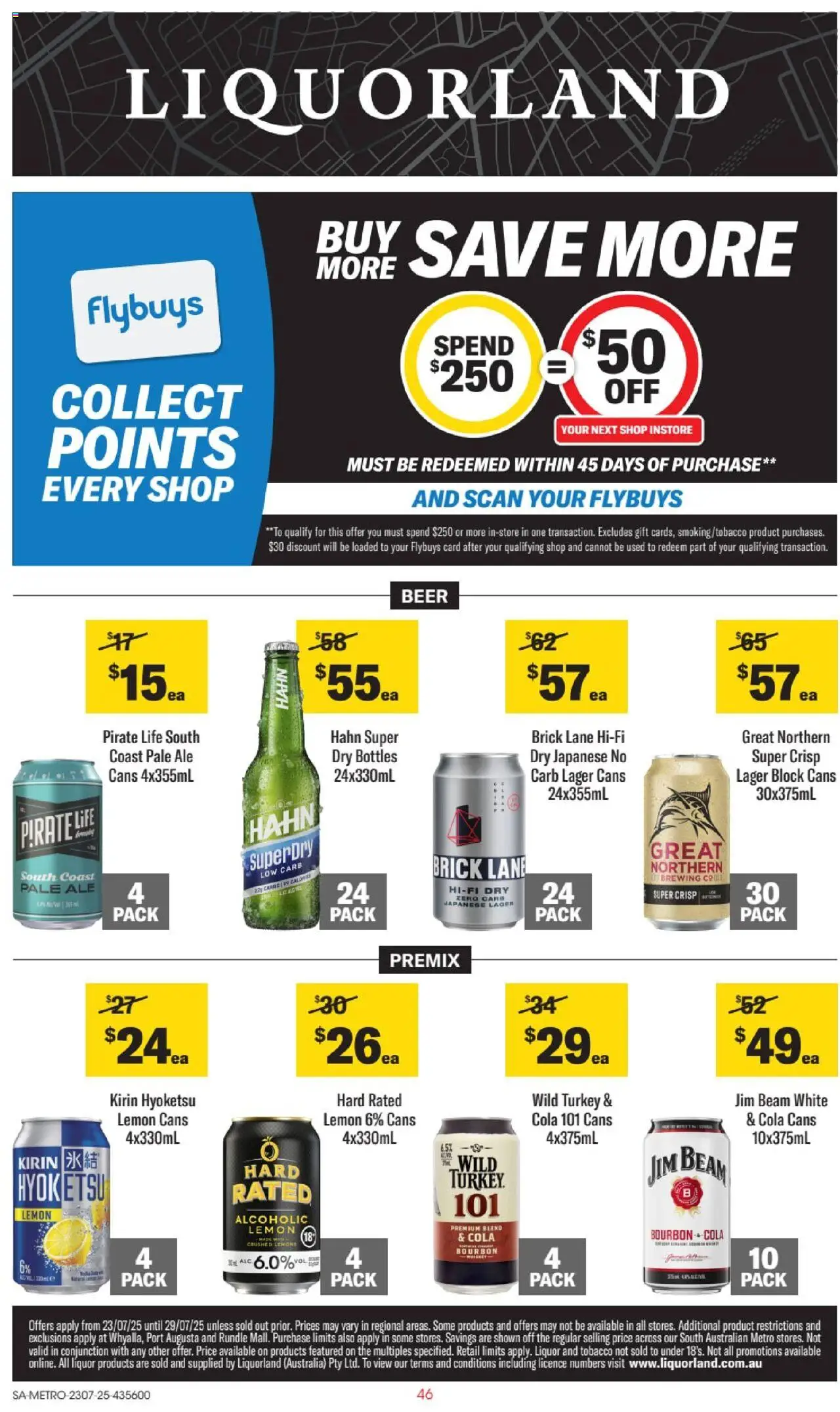 Liquorland catalogue - valid from 23.07.2025 | Page: 1 | Products: Beer, Bourbon, Lemon, Turkey