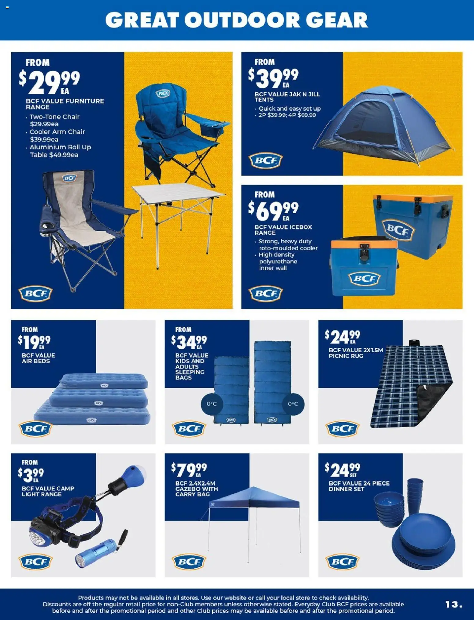 BCF catalogue - valid from 17.03.2026 | Page: 13 | Products: Table, Chair, Dinner set, Gazebo