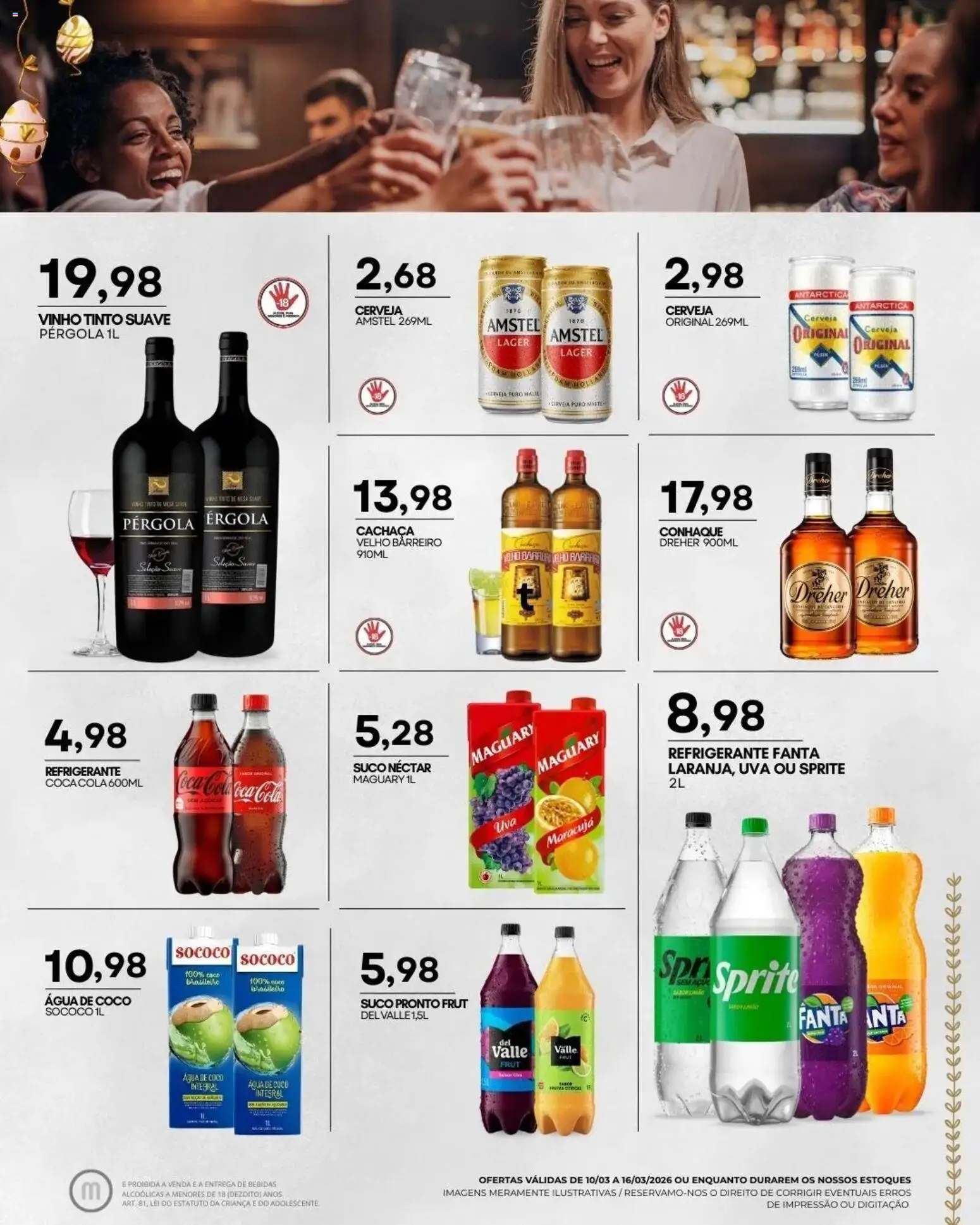 Mercadão Atacadista Folheto - válido de 10.03.2026 | Página: 10 | Produtos: Fanta, Cola, Suco, Refrigerante