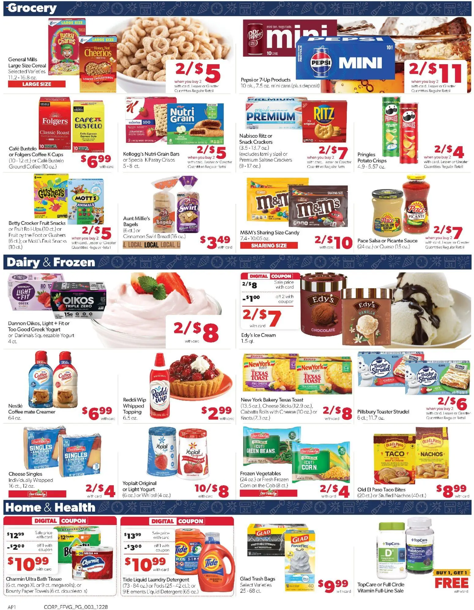Family Fare Weekly Ad - MI - valid from 28.12.2025 | Page: 3 | Products: Toaster, Bath, Coffee, Vegetables