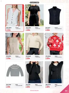 Vista previa de Andrea catálogo Outlet, nuevo folleto de la tienda, válido en México a partir del 21.12.2025 | Página: 137 | Productos: Suéter, Chaleco, Ropa, Sudadera