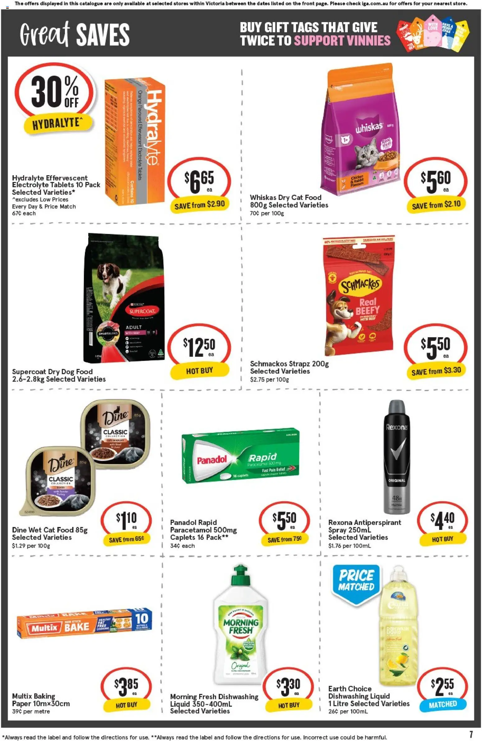 IGA catalogue - valid from 19.11.2025 | Page: 8 | Products: Beef, Antiperspirant, Dog food, Tablets