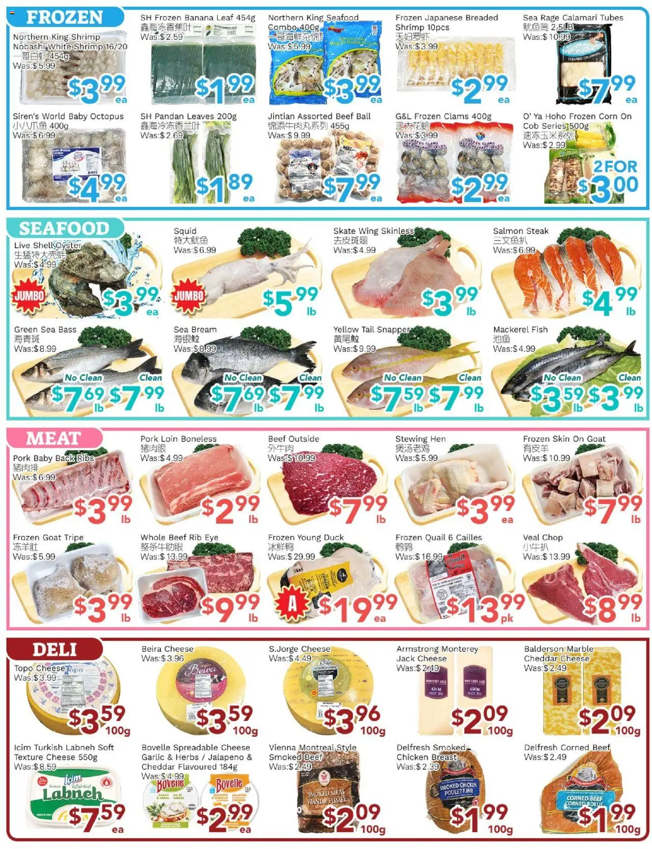 Ample Food Market flyer valid from 12.09.2025 | Page: 4 | Products: Fish, Beef, Cheese, Pork