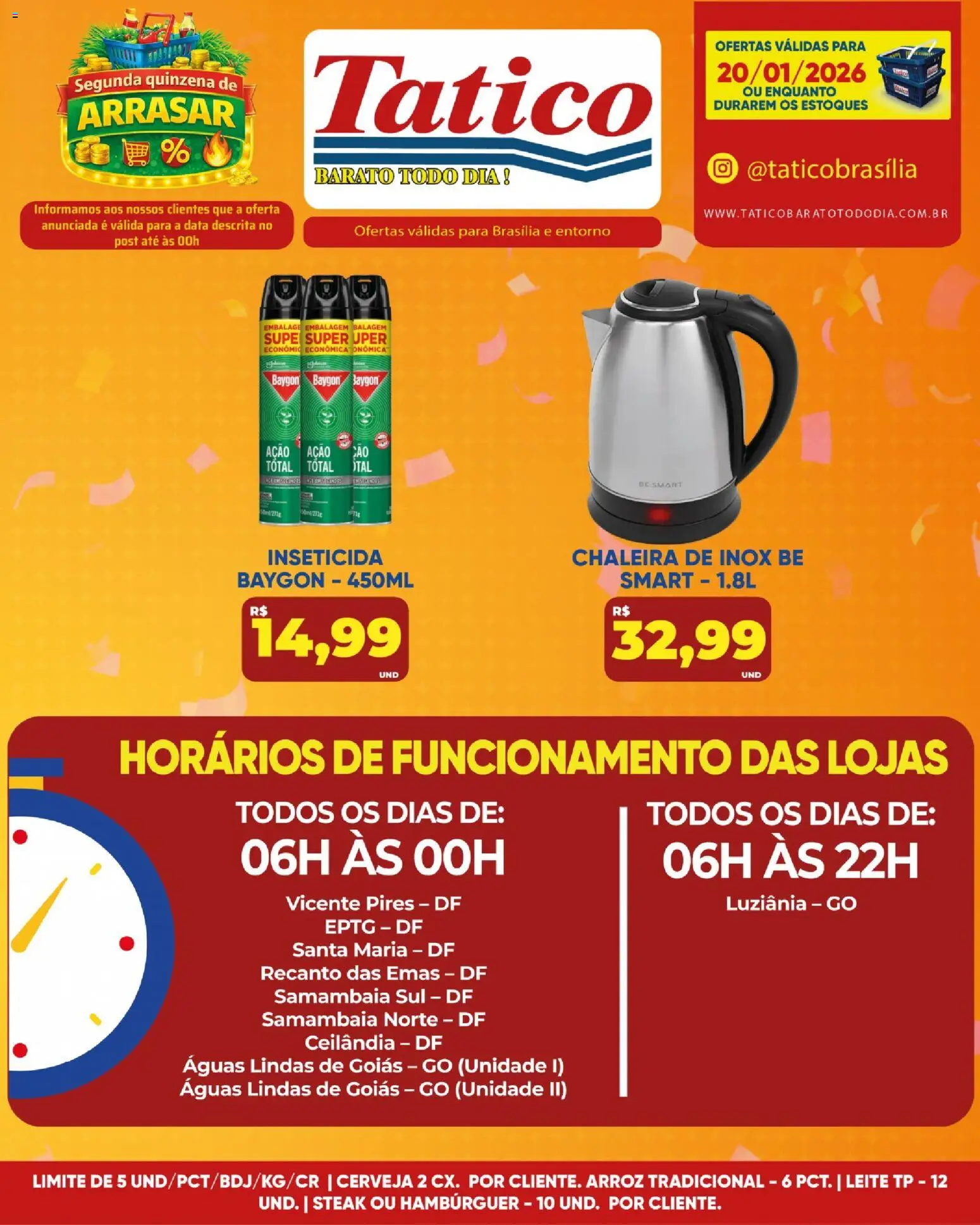 Tatico Folheto - válido de 21.01.2026 | Página: 25 | Produtos: Chaleira, Cerveja, Hambúrguer, Inseticida