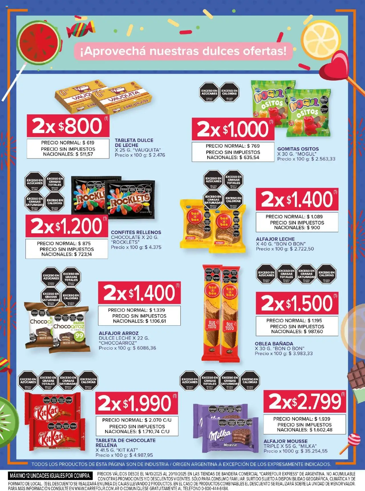 Carrefour ofertas -  Mendoza │ válido desde el 14.10.2025 | Página: 3 | Productos: Dulce de leche, Mousse, Alfajor, Arroz