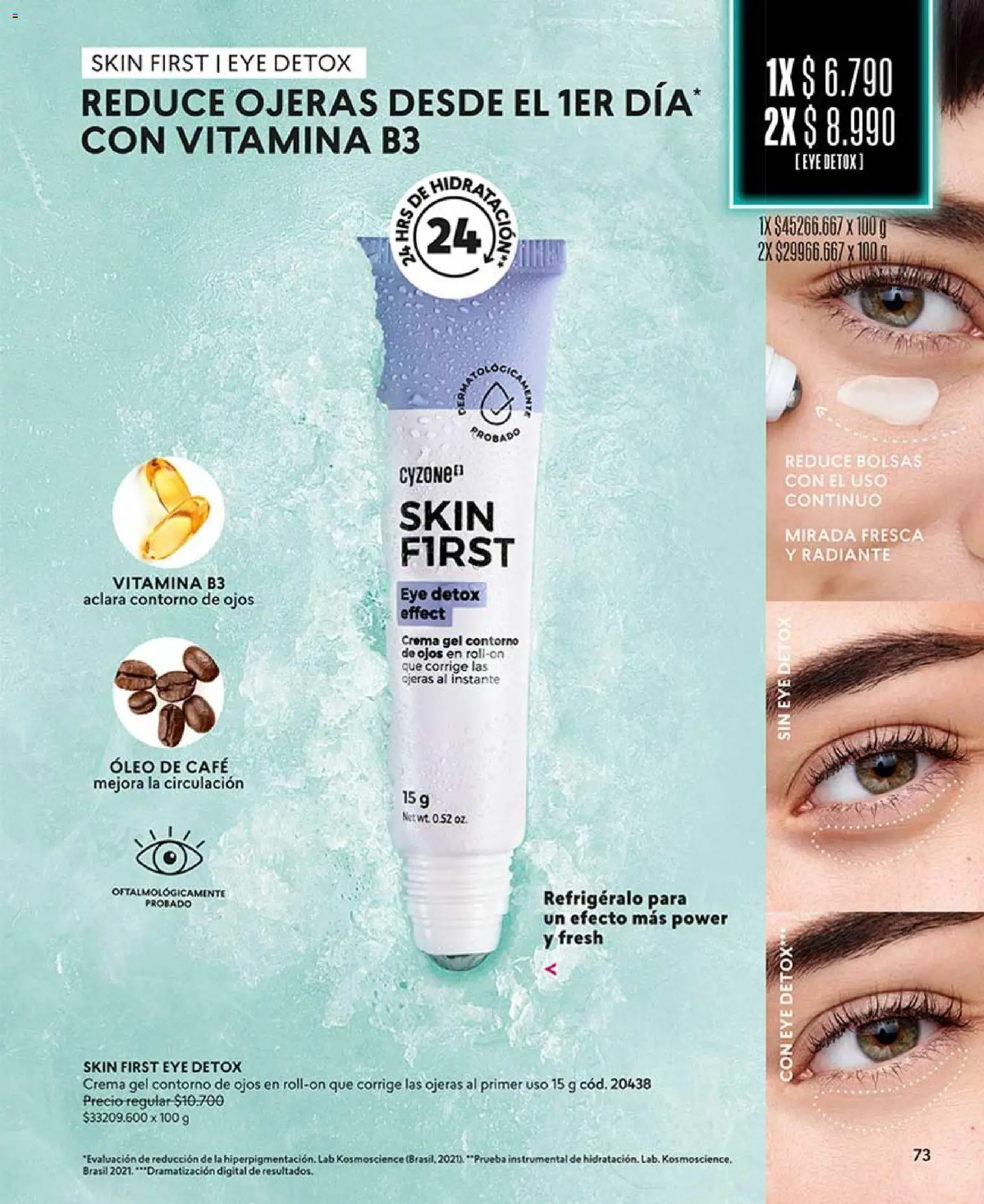 Catálogo CyZone Campaña 6 │ válido desde el 31.03.2026 | Página: 73 | Productos: Contorno, Café, Crema, Contorno de ojos