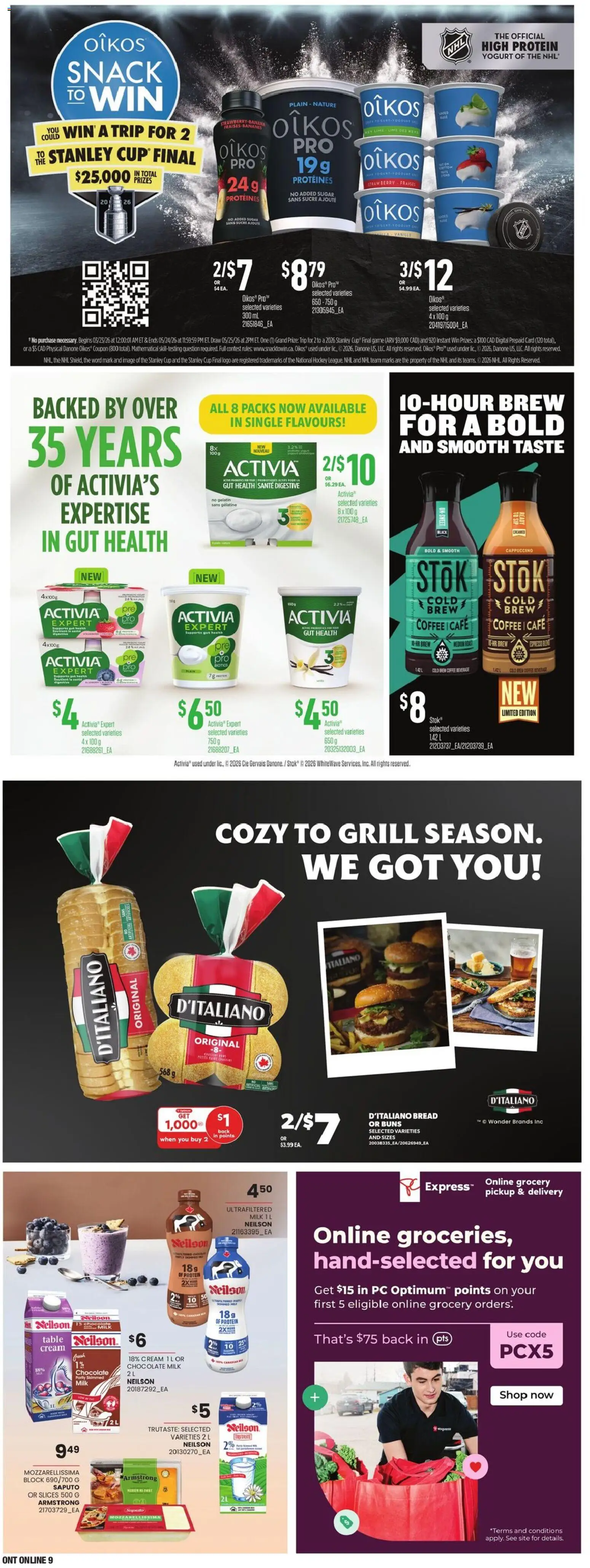 Loblaws flyer valid from 16.04.2026 | Page: 25 | Products: PC, Grill, Yogurt, Chocolate