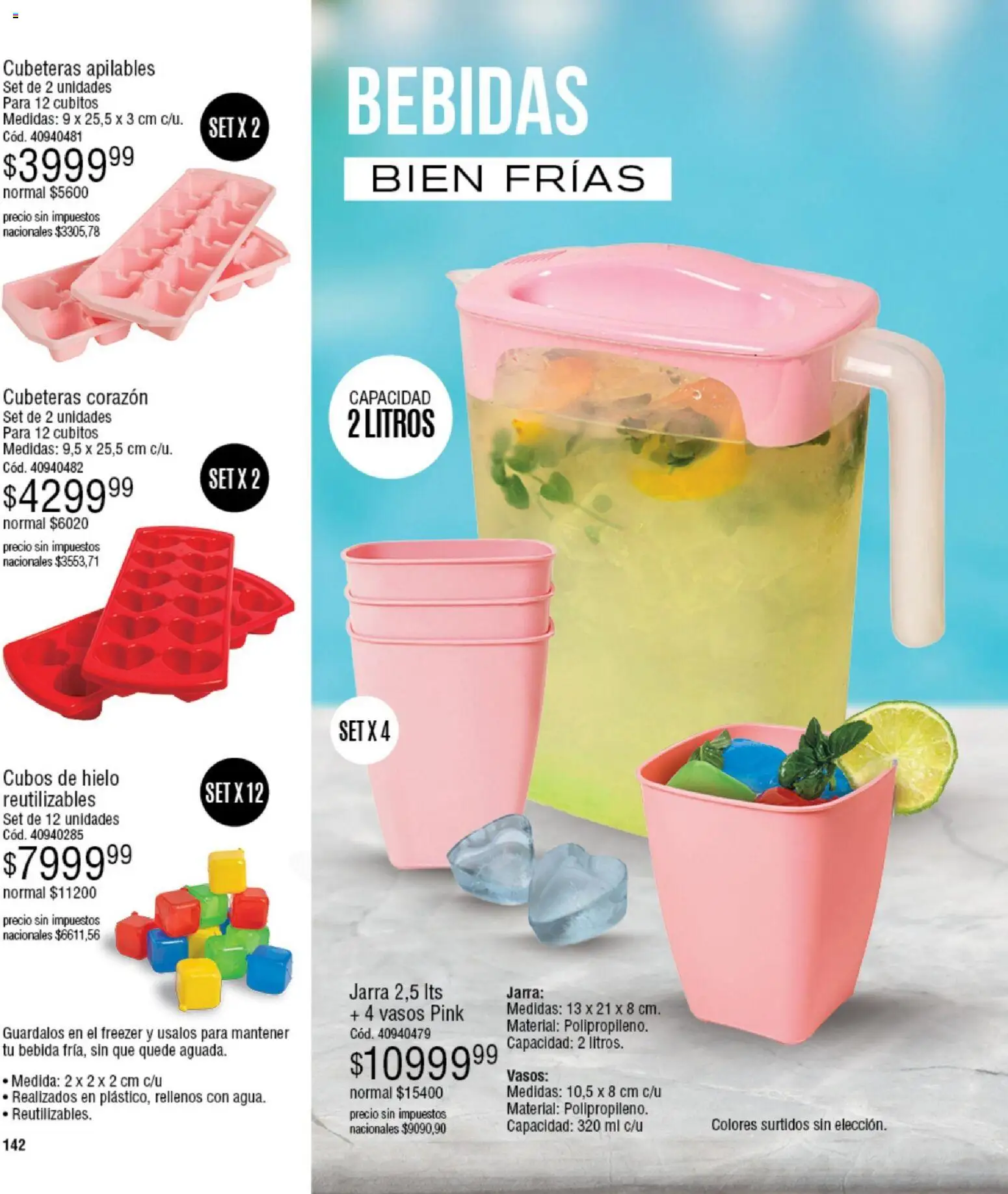 Millanel - Catálogo │ válido desde el 05.01.2026 | Página: 142 | Productos: Jarra, Freezer, Vasos