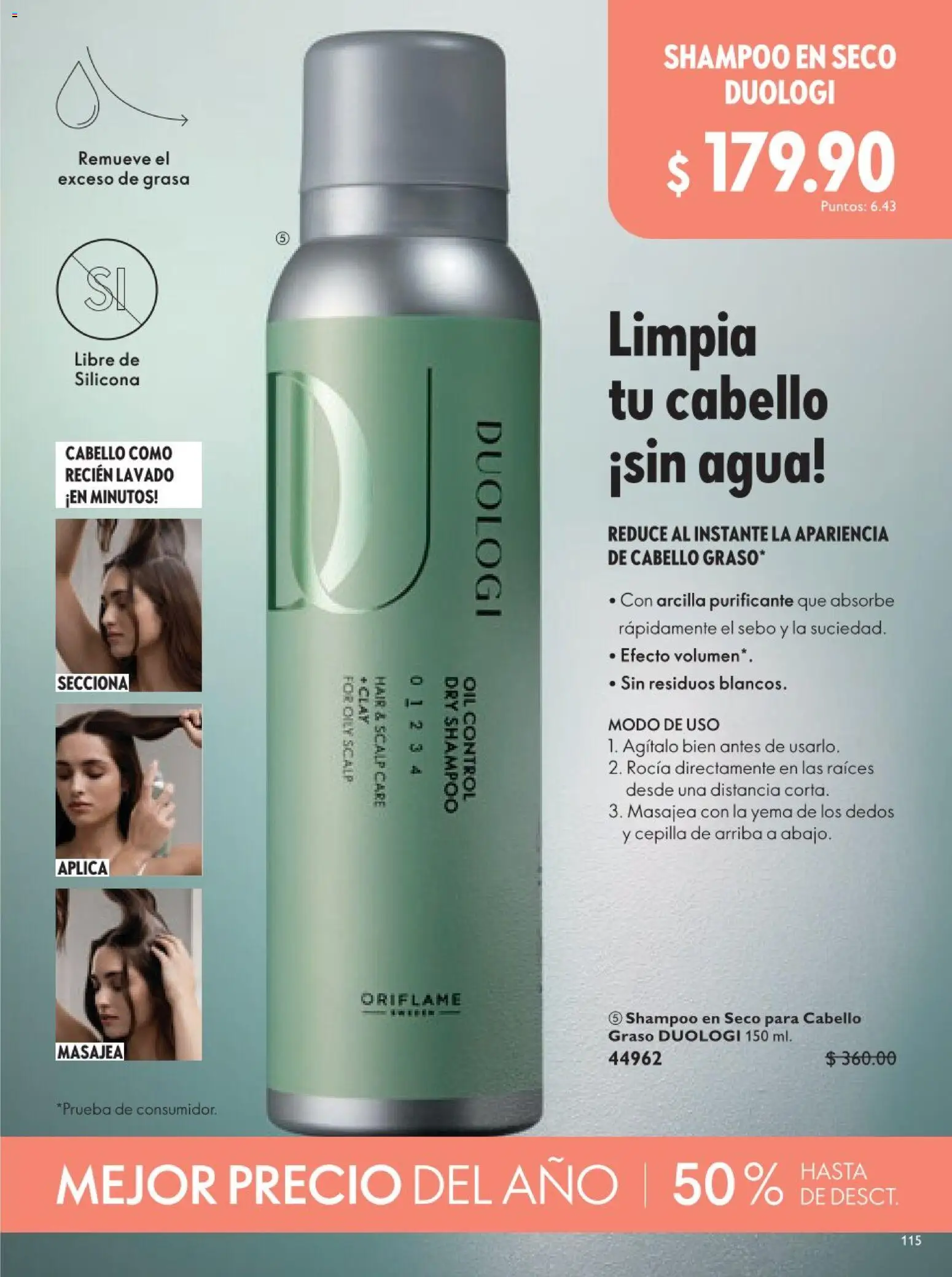 Nuevas ofertas de Oriflame válidas en toda la República Mexicana desde el 18.04.2026. ¡Encuentra las mejores ofertas en Oriflame campaña 6 2026! | Página: 115 | Productos: Agua