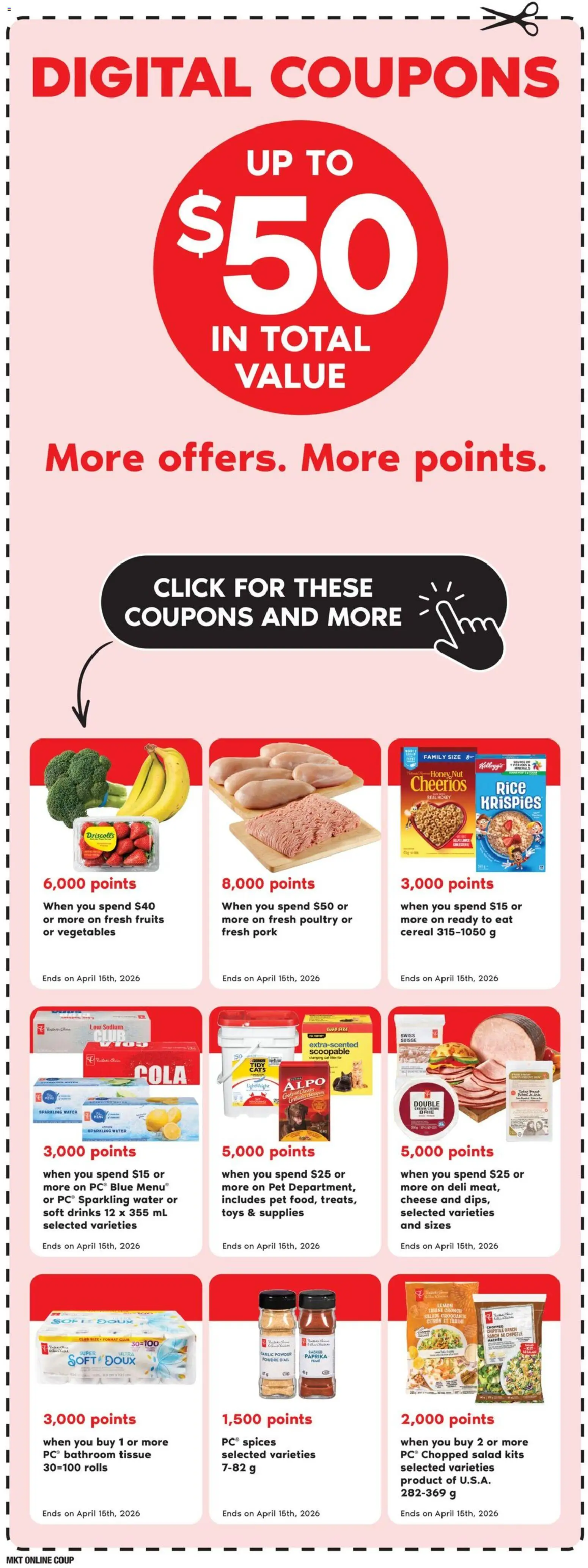 Valu Mart flyer valid from 26.03.2026 | Page: 5 | Products: Rice, Salad, Cheese, Pork