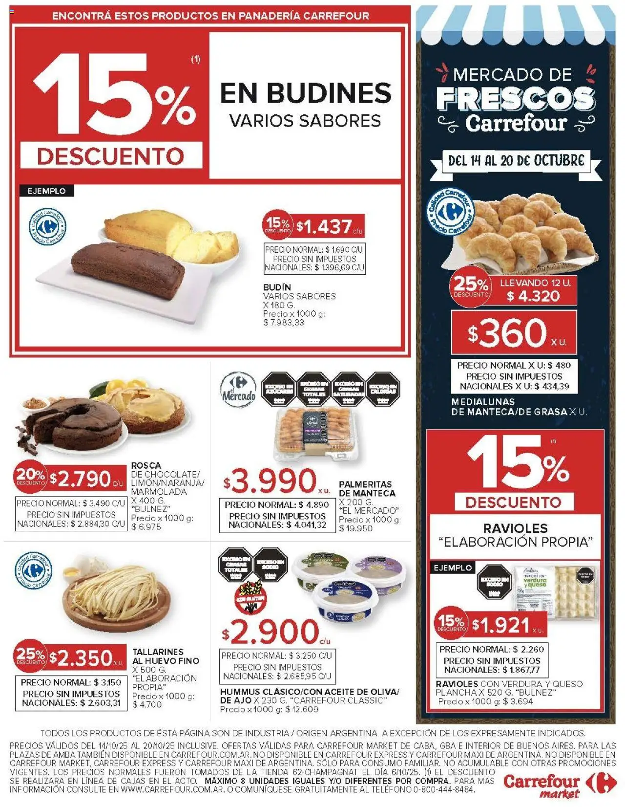 Carrefour ofertas │ válido desde el 14.10.2025 | Página: 49 | Productos: Teléfono, Huevo, Manteca, Ravioles