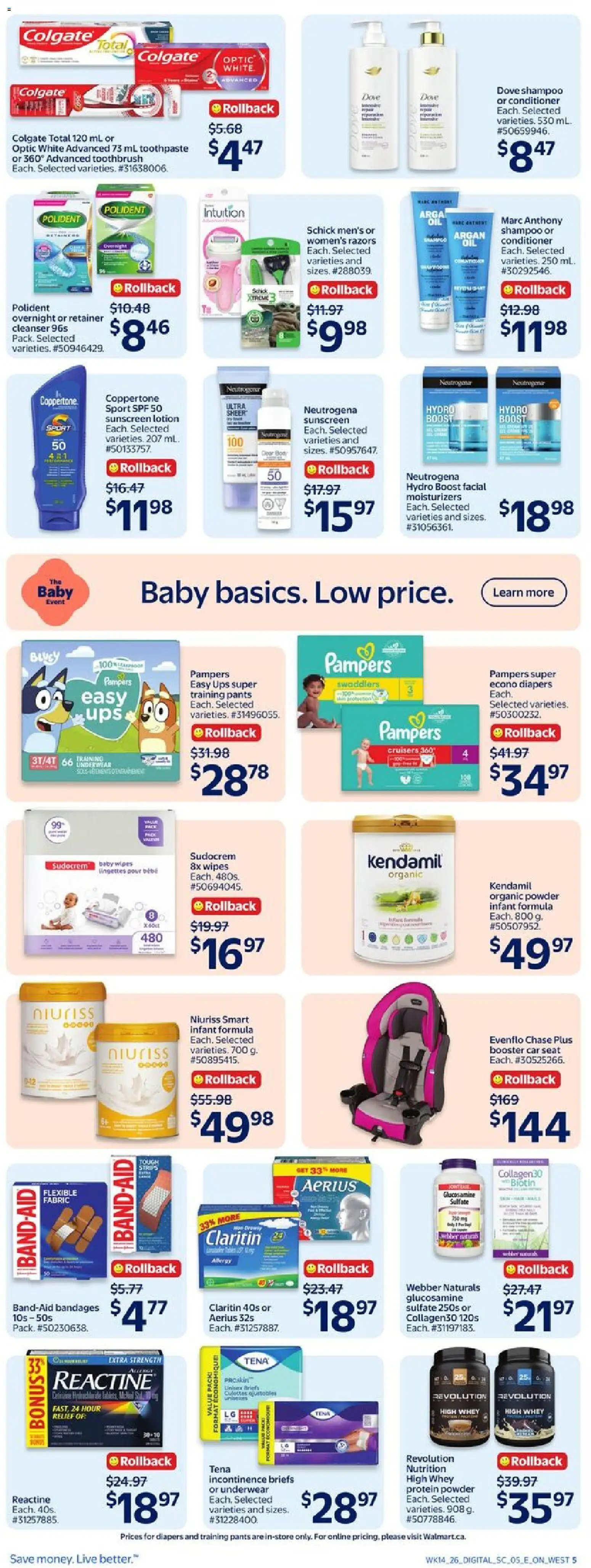 Walmart flyer valid from 30.04.2026 | Page: 10 | Products: Powder, Conditioner, Pants, Underwear