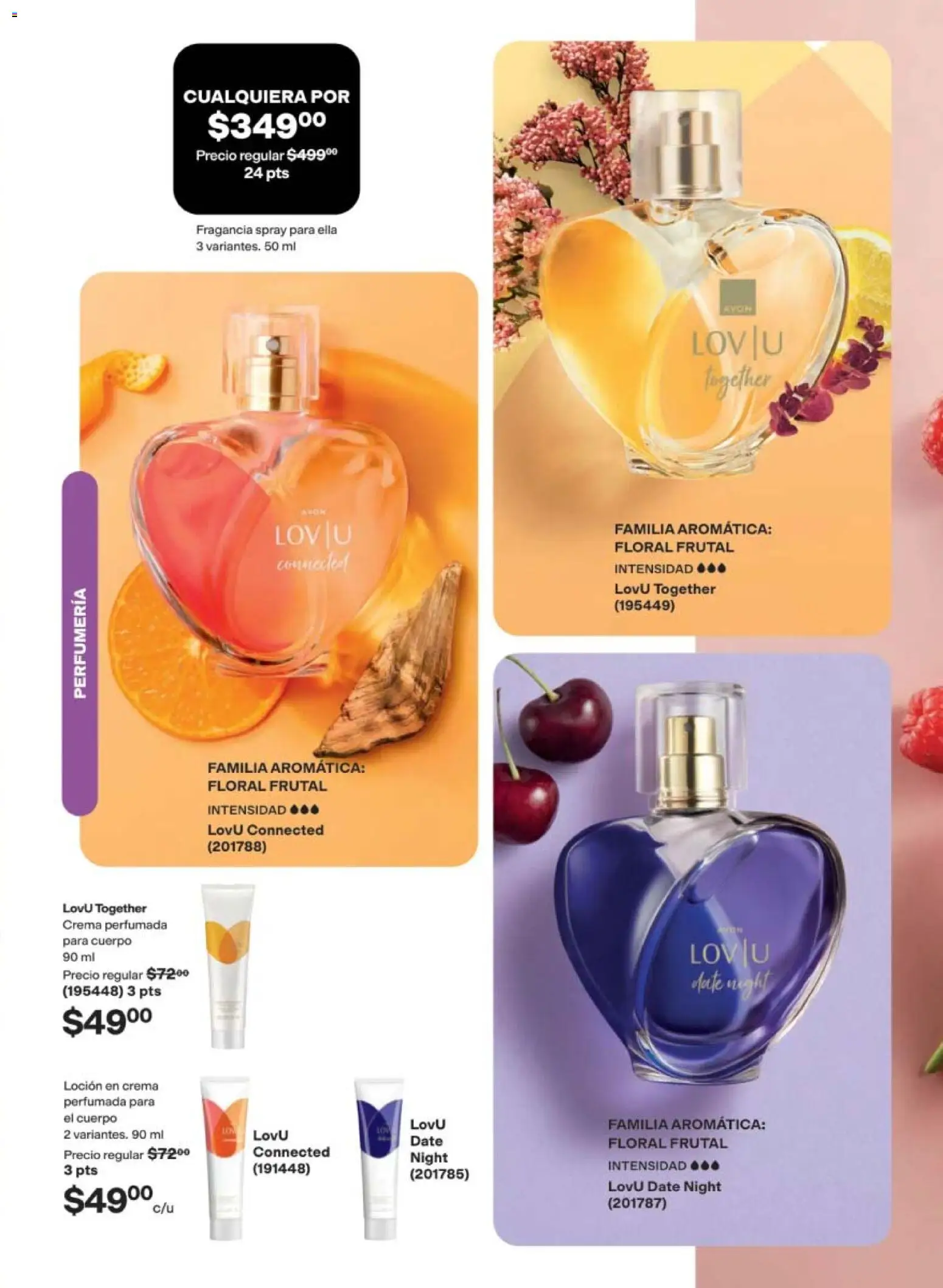 Nuevas ofertas de AVON válidas en toda la República Mexicana desde el 08.05.2026. ¡Encuentra las mejores ofertas en AVON campaña 8 2026! | Página: 53 | Productos: Loción, Body, Perfume, Fragancia