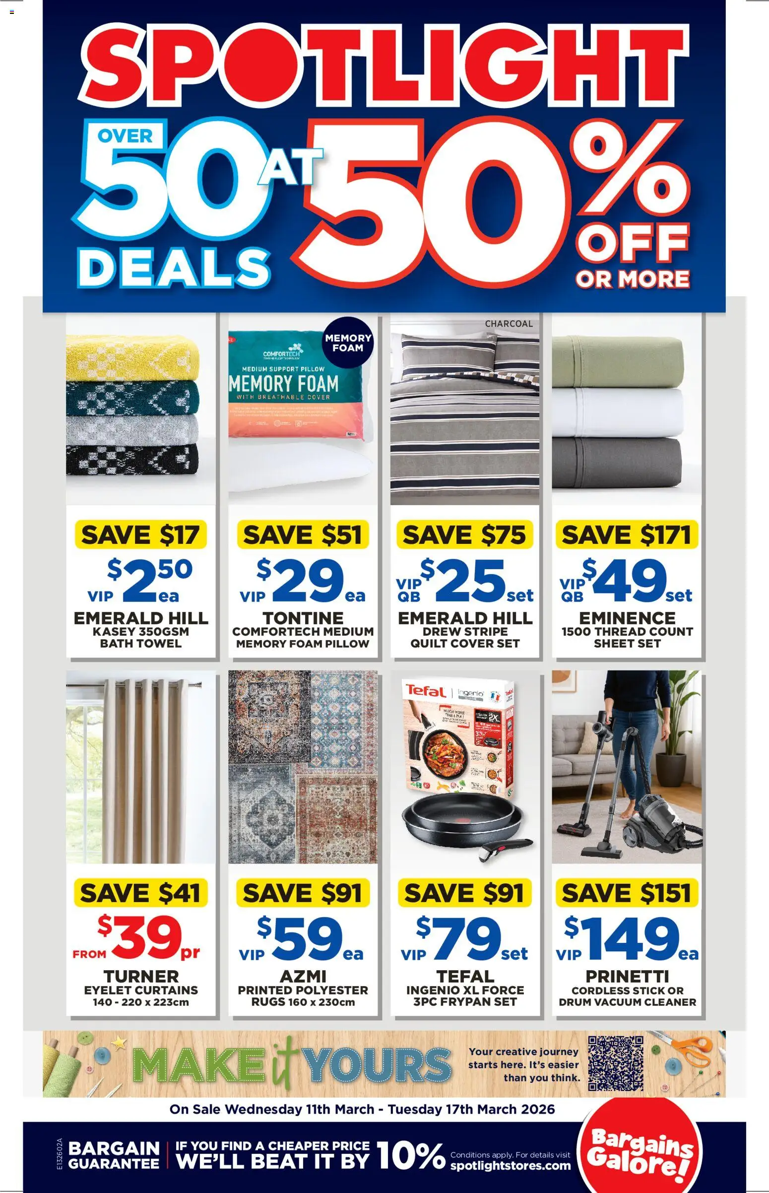 Spotlight catalogue - valid from 11.03.2026 | Page: 1 | Products: Emerald, Cleaner, Vacuum cleaner, Pillow