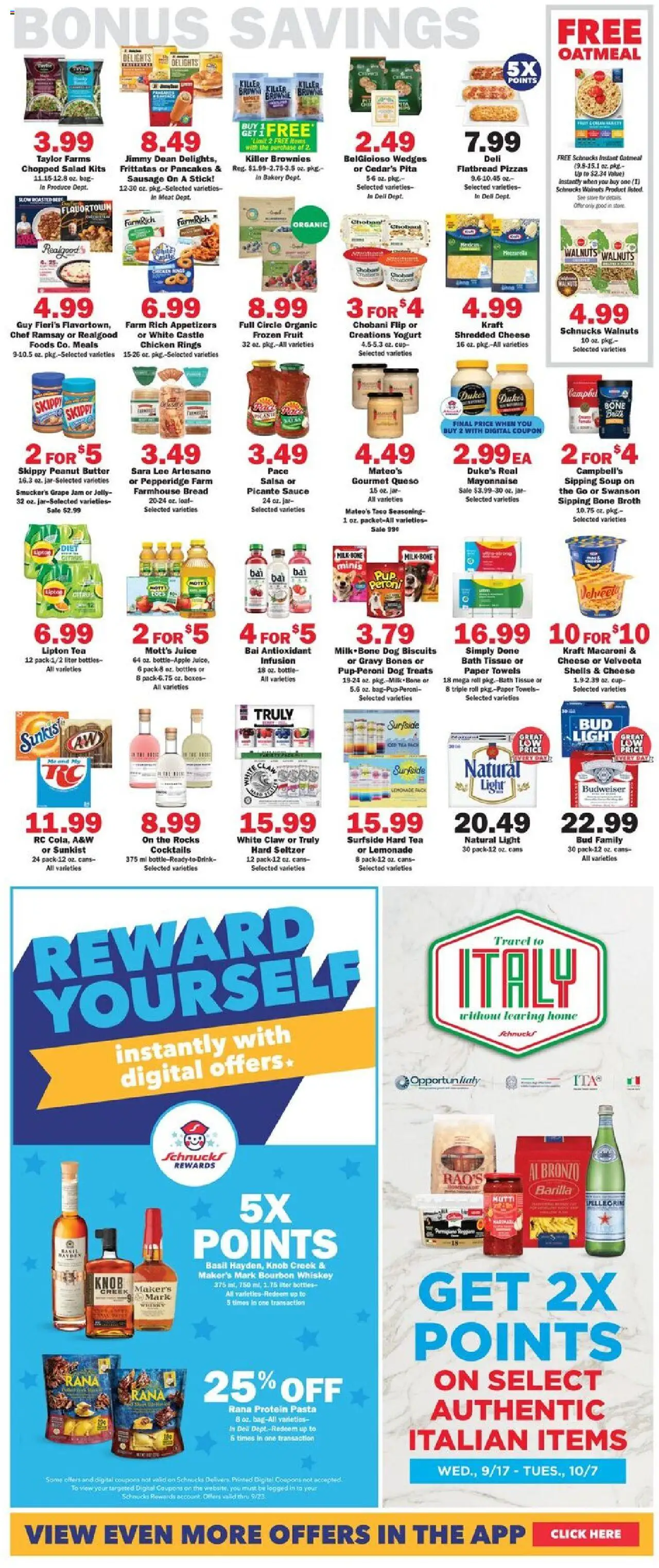 Schnucks Weekly Print Ad - MO - valid from 17.09.2025 | Page: 5 | Products: Juice, Tea, Whiskey, Sauce