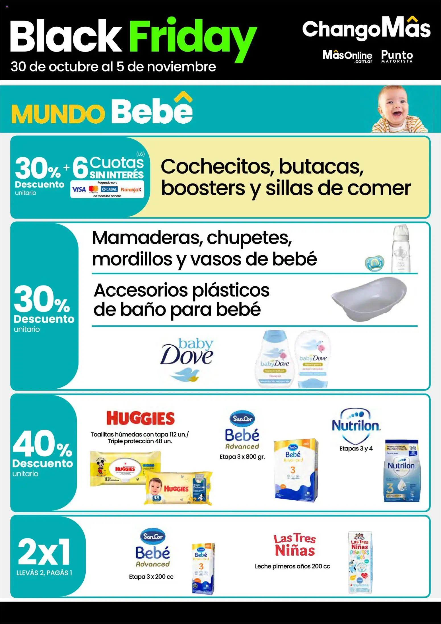 Punto Mayorista Black Friday │ válido desde el 30.10.2025 | Página: 18 | Productos: Baño, Toallitas húmedas, Leche, Vasos