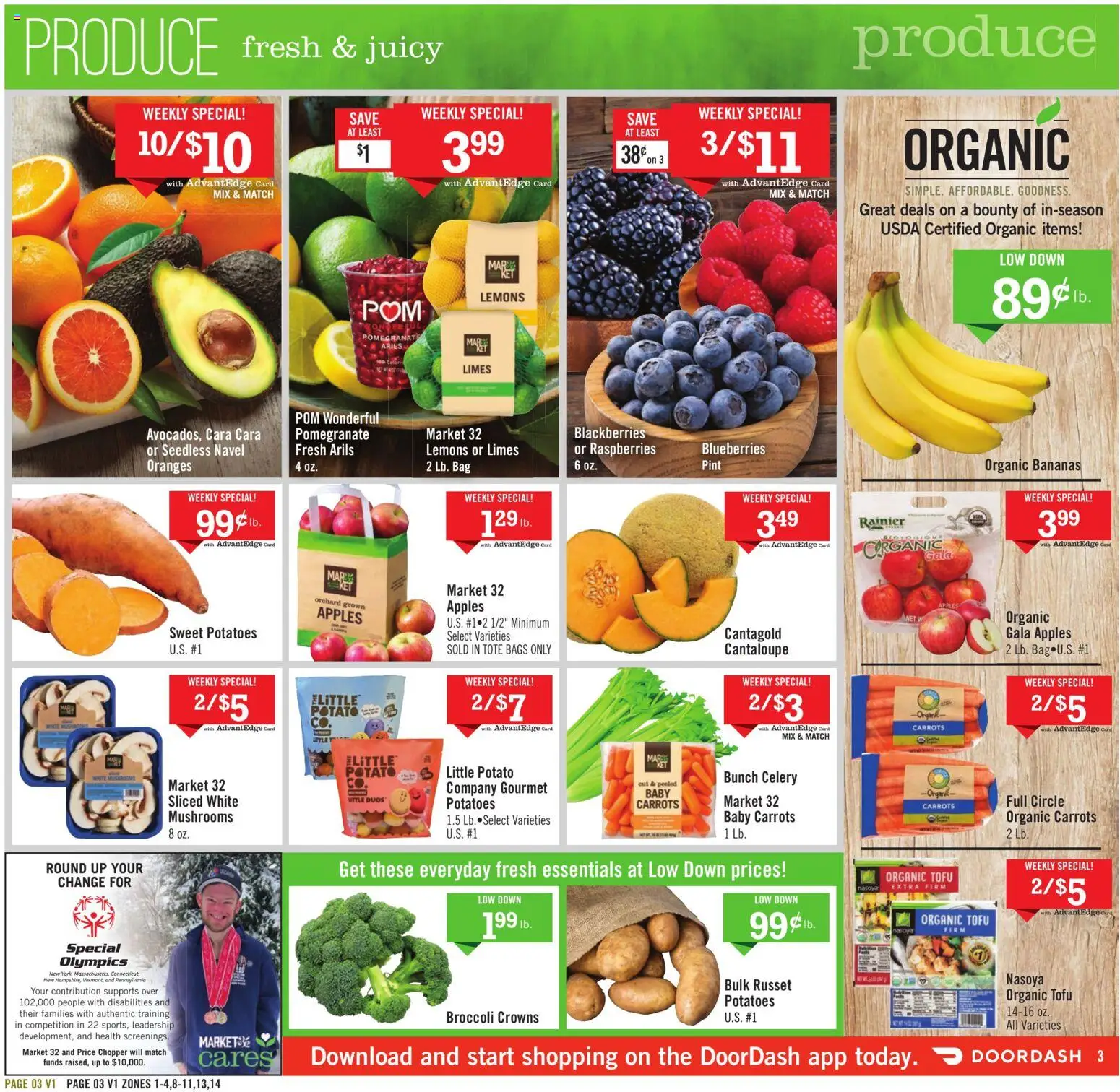 Price Chopper - Weekly Ad - valid from 04.01.2026 | Page: 3 | Products: Crowns, Apples, Potatoes, Blueberries
