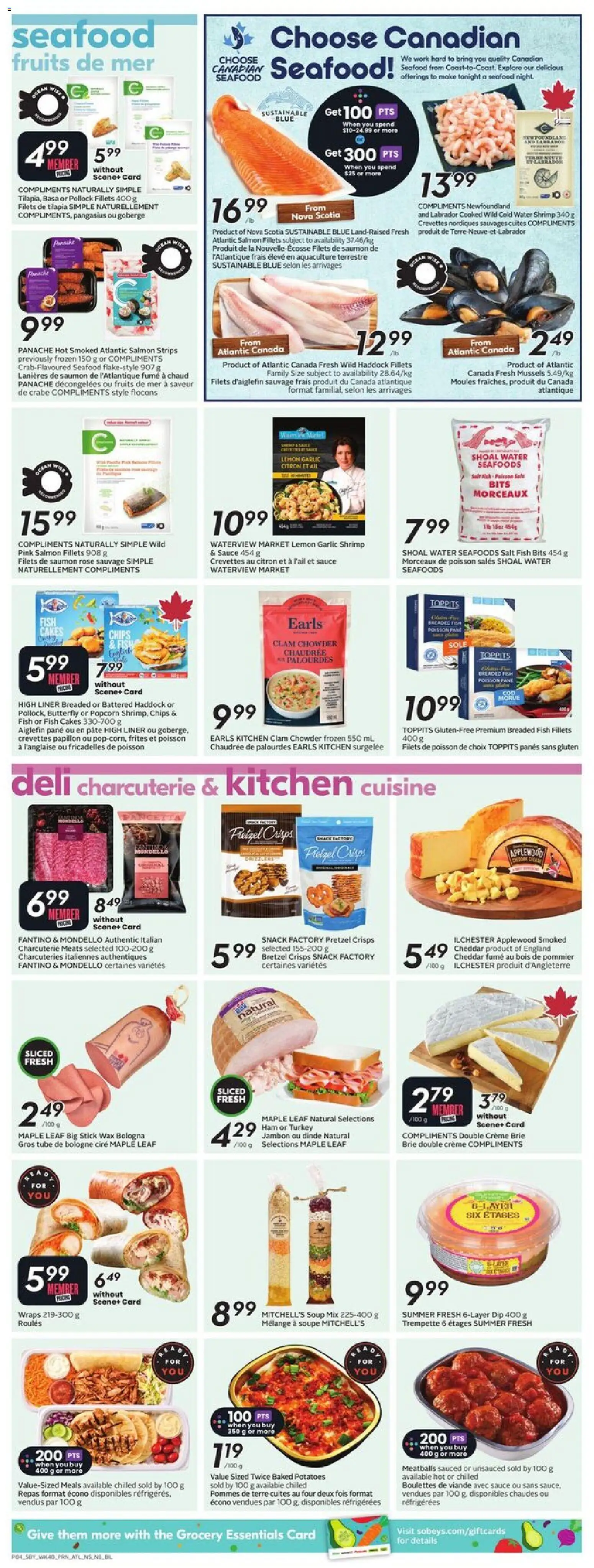 Sobeys flyer valid from 29.01.2026 | Page: 7 | Products: Fish, Turkey, Potatoes, Ham