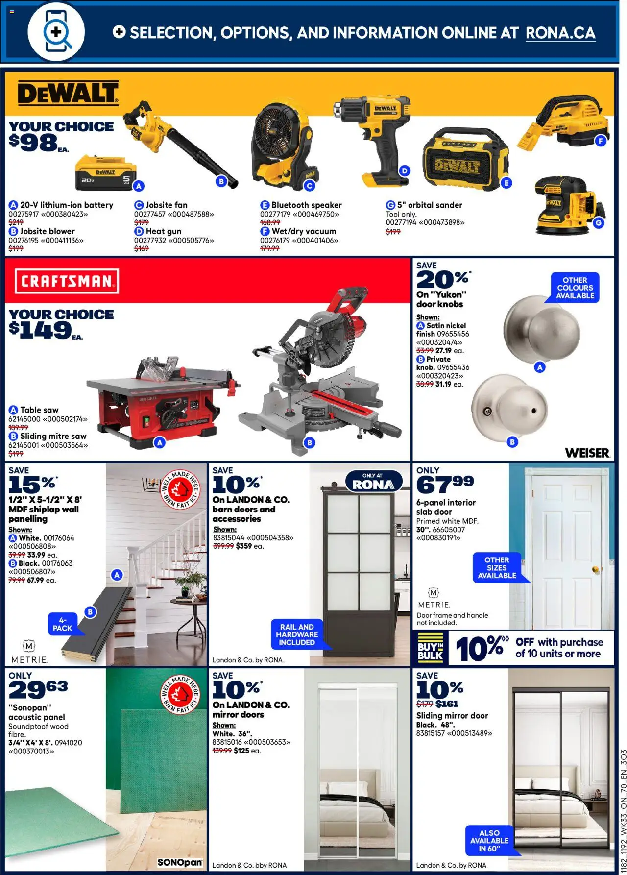 Rona flyer valid from 11.09.2025 | Page: 9 | Products: Speaker, Fan, Table, Battery