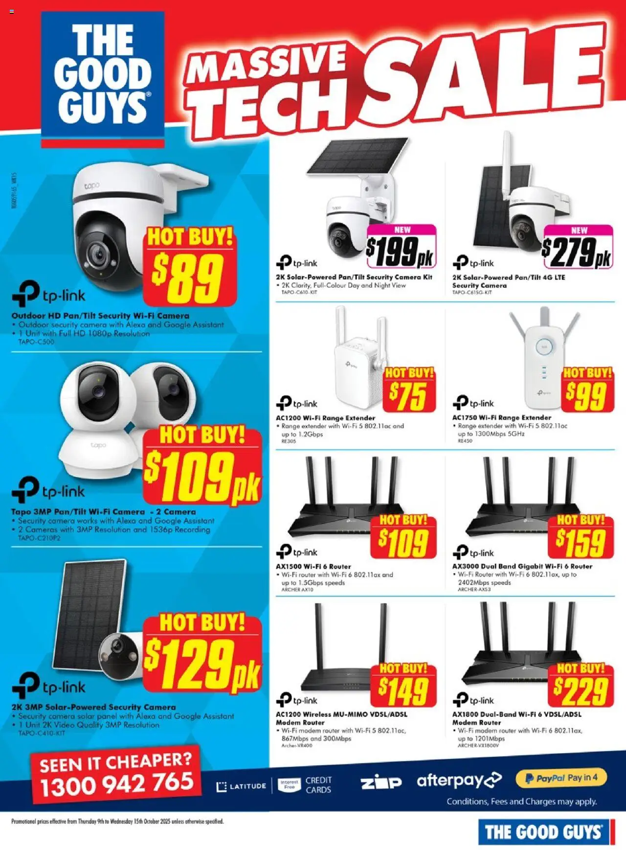 The Good Guys catalogue - valid from 08.10.2025 | Page: 3 | Products: Camera, WIFI modem, Modem